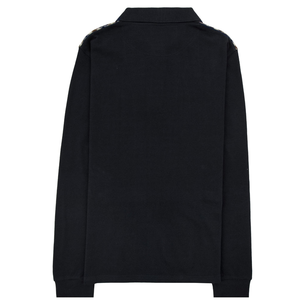 Aquascutum Stripes Piquet L/s Polo Black 16