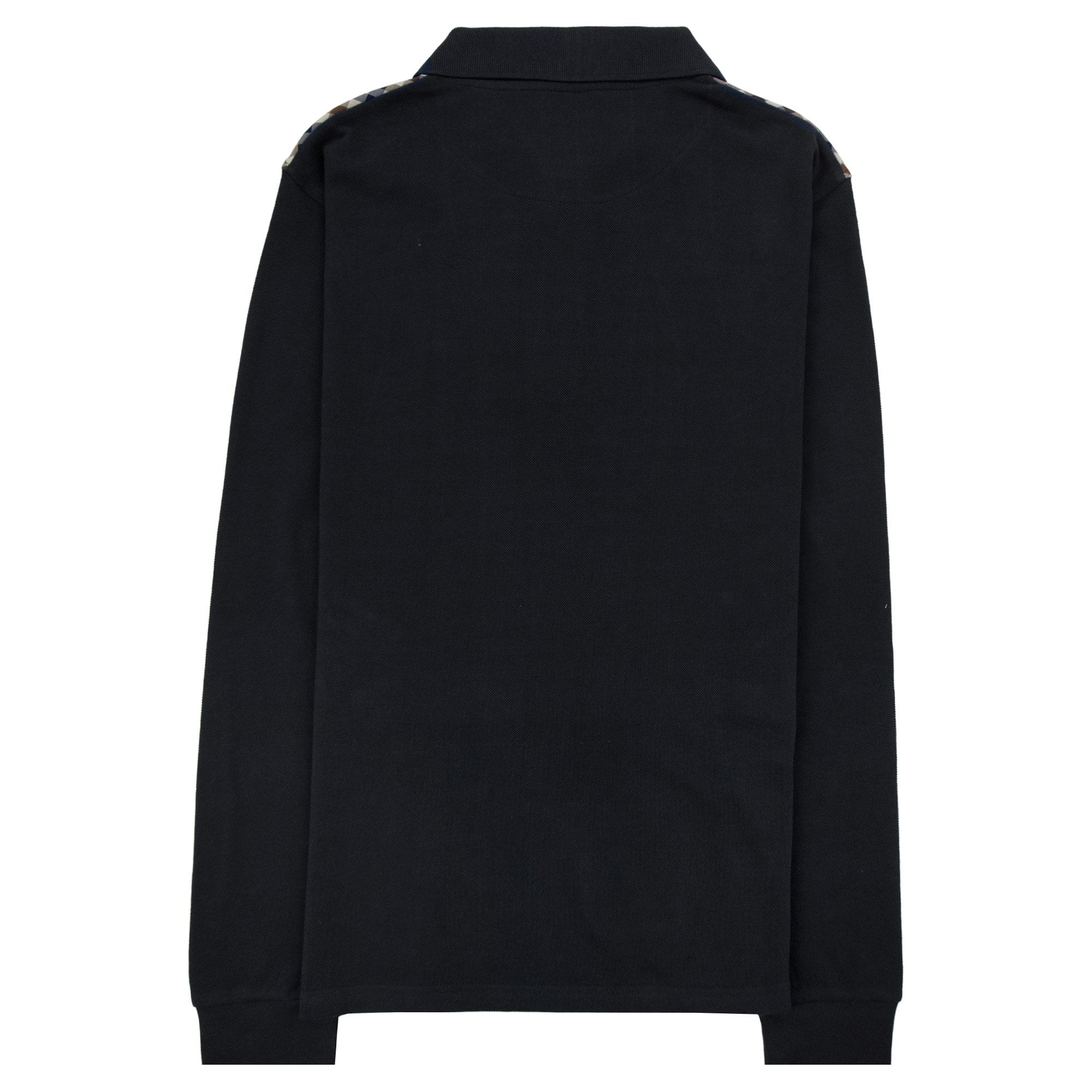 Aquascutum Stripes Piquet L/s Polo Black 16