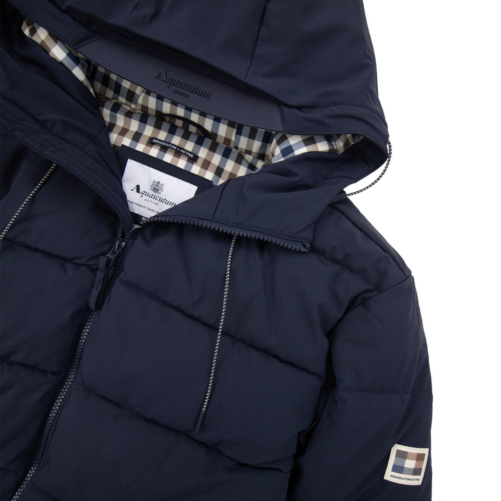 Aquascutum Sp Hooded Puffer Jacket Navy 11