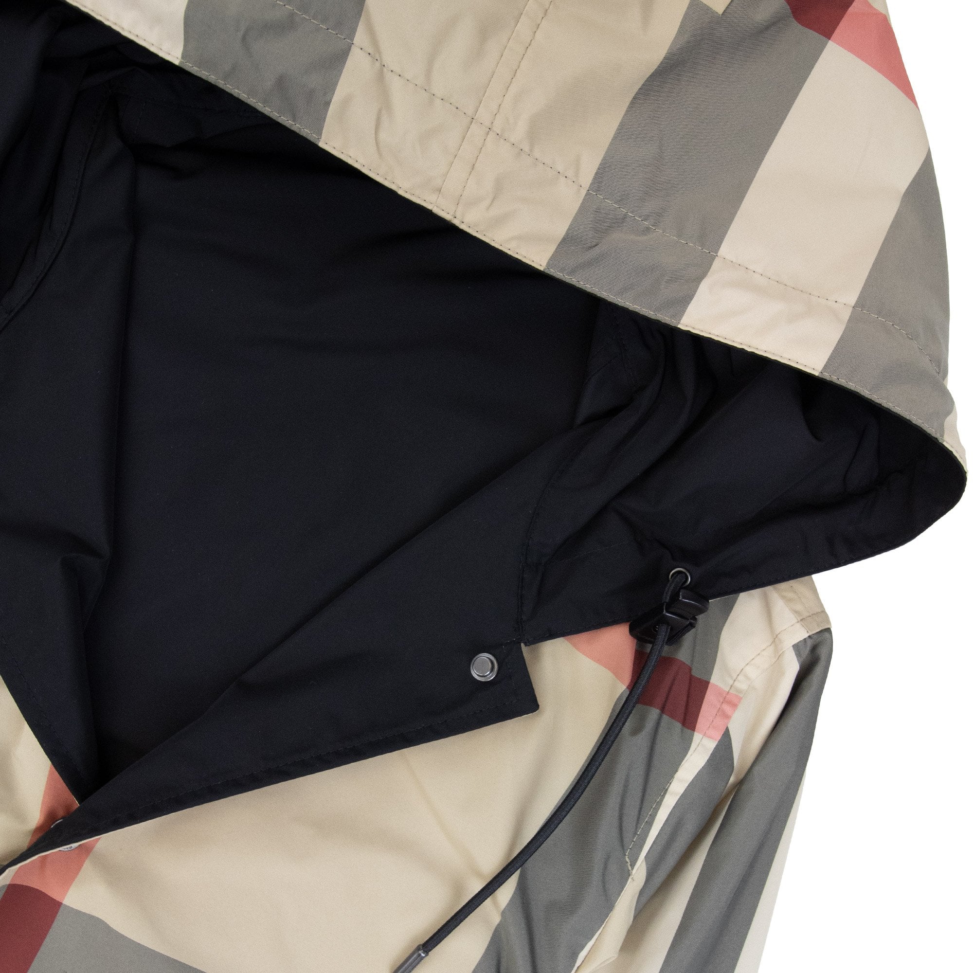 Burberry Reversible Check Hooded Jacket Black