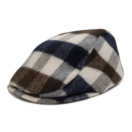 Aquascutum Water Repellent Macro Club Check Flat Cap Macro Club Check 30