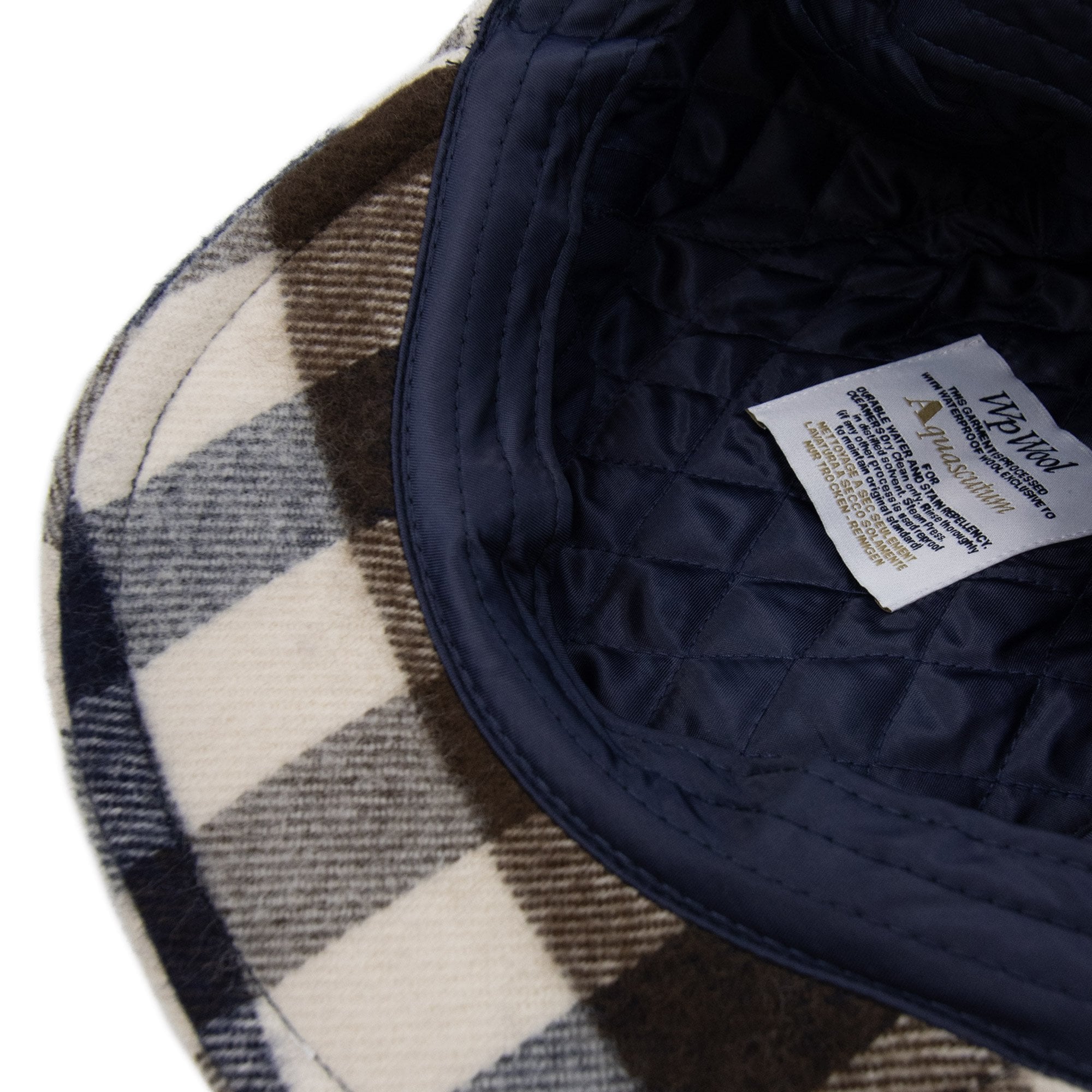 Aquascutum Water Repellent Macro Club Check Flat Cap Macro Club Check 30