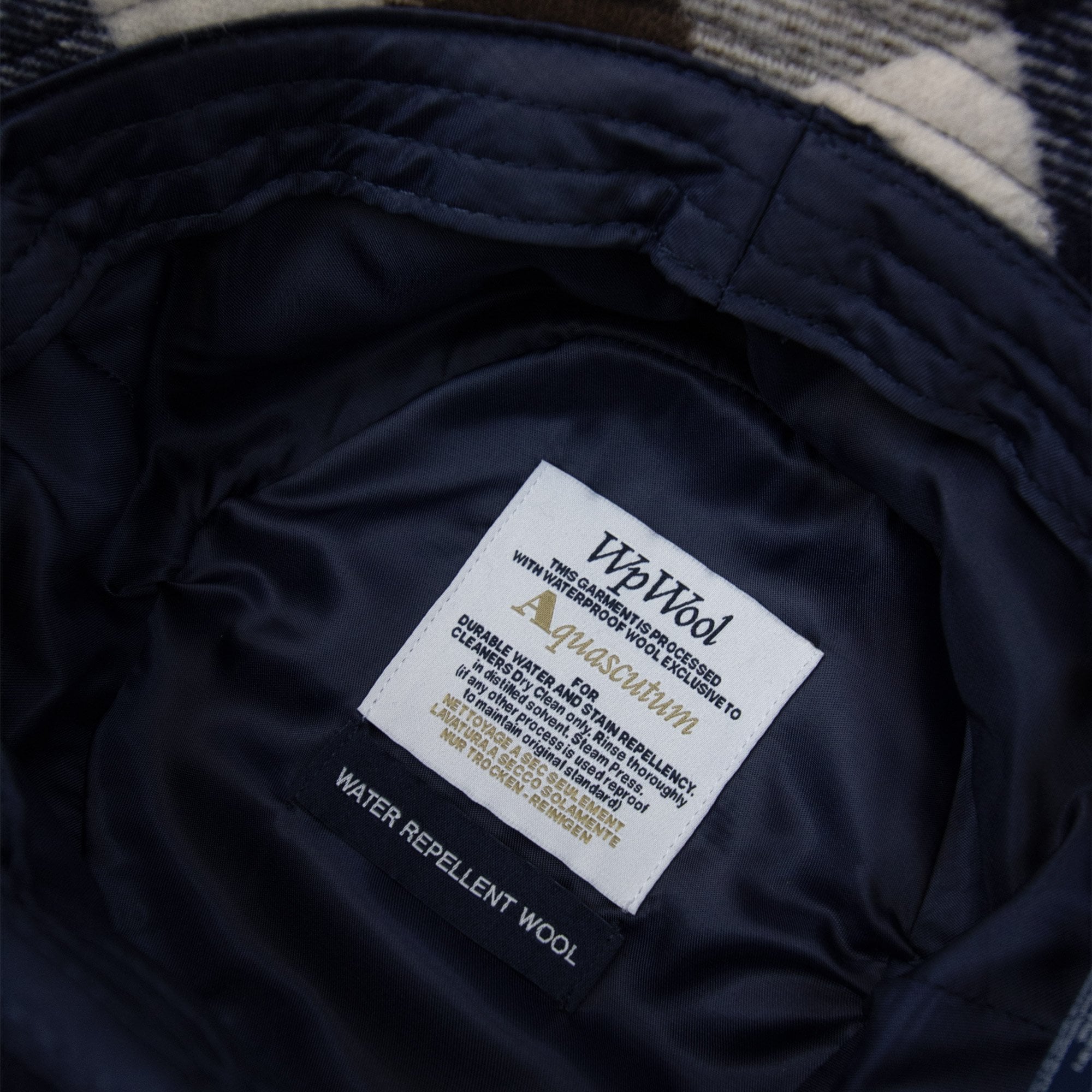 Aquascutum Water Repellent Club Check Bucket Hat Macro Club Check 30