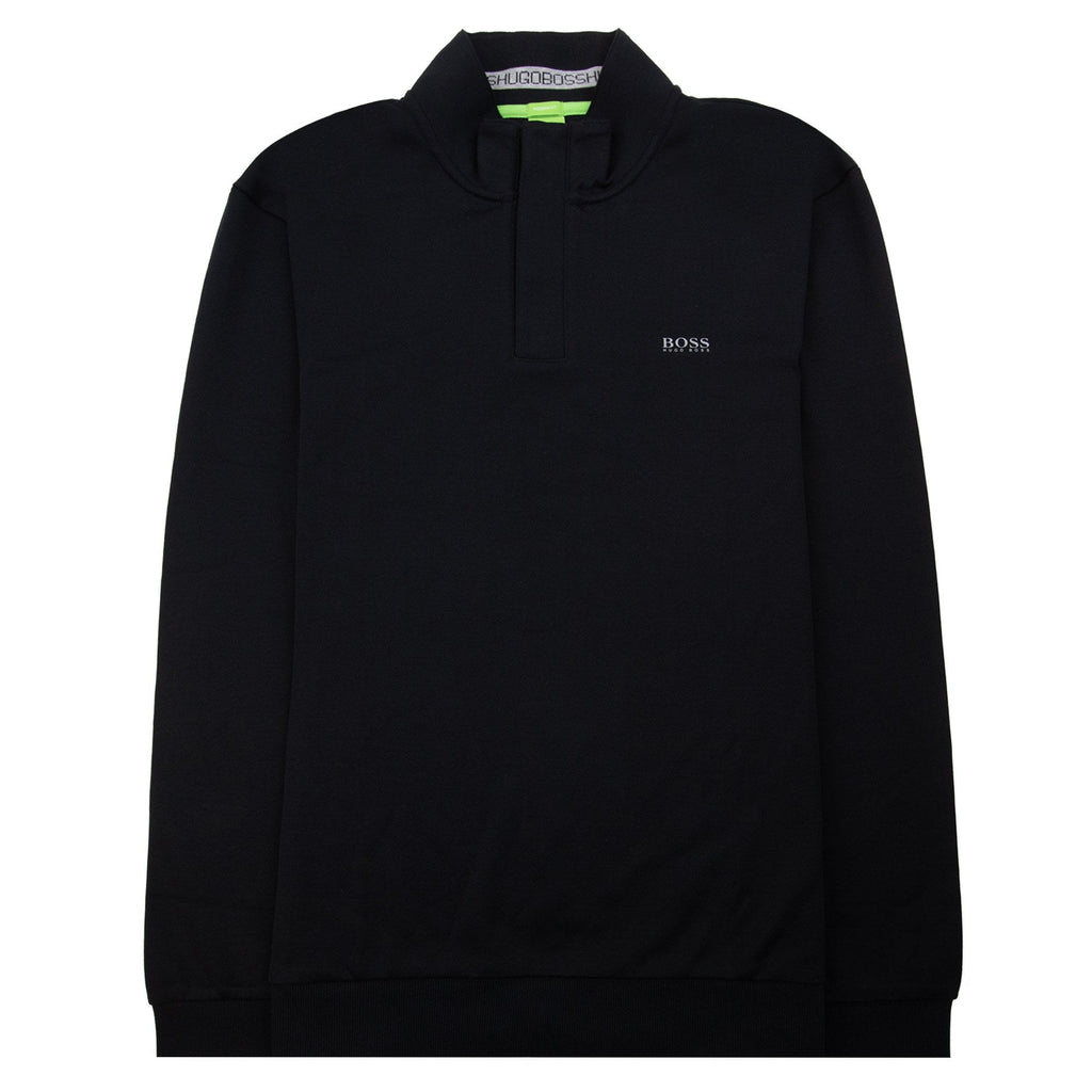 Hugo Boss Sweat Half Zip Logo Jumper Black 001