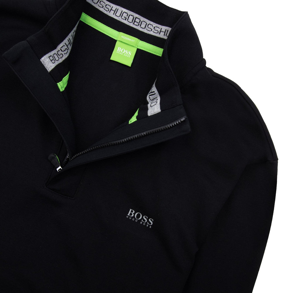 Hugo Boss Sweat Half Zip Logo Jumper Black 001