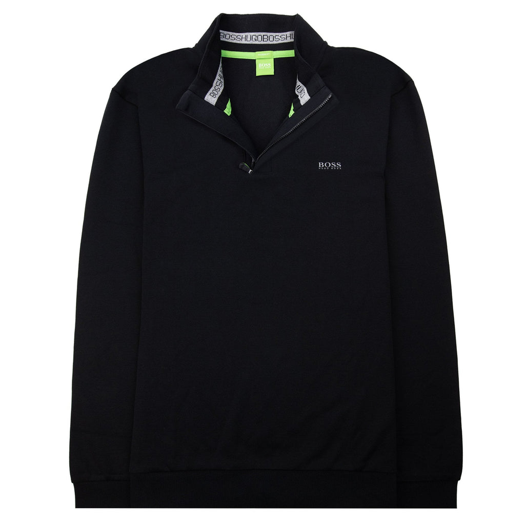 Hugo Boss Sweat Half Zip Logo Jumper Black 001