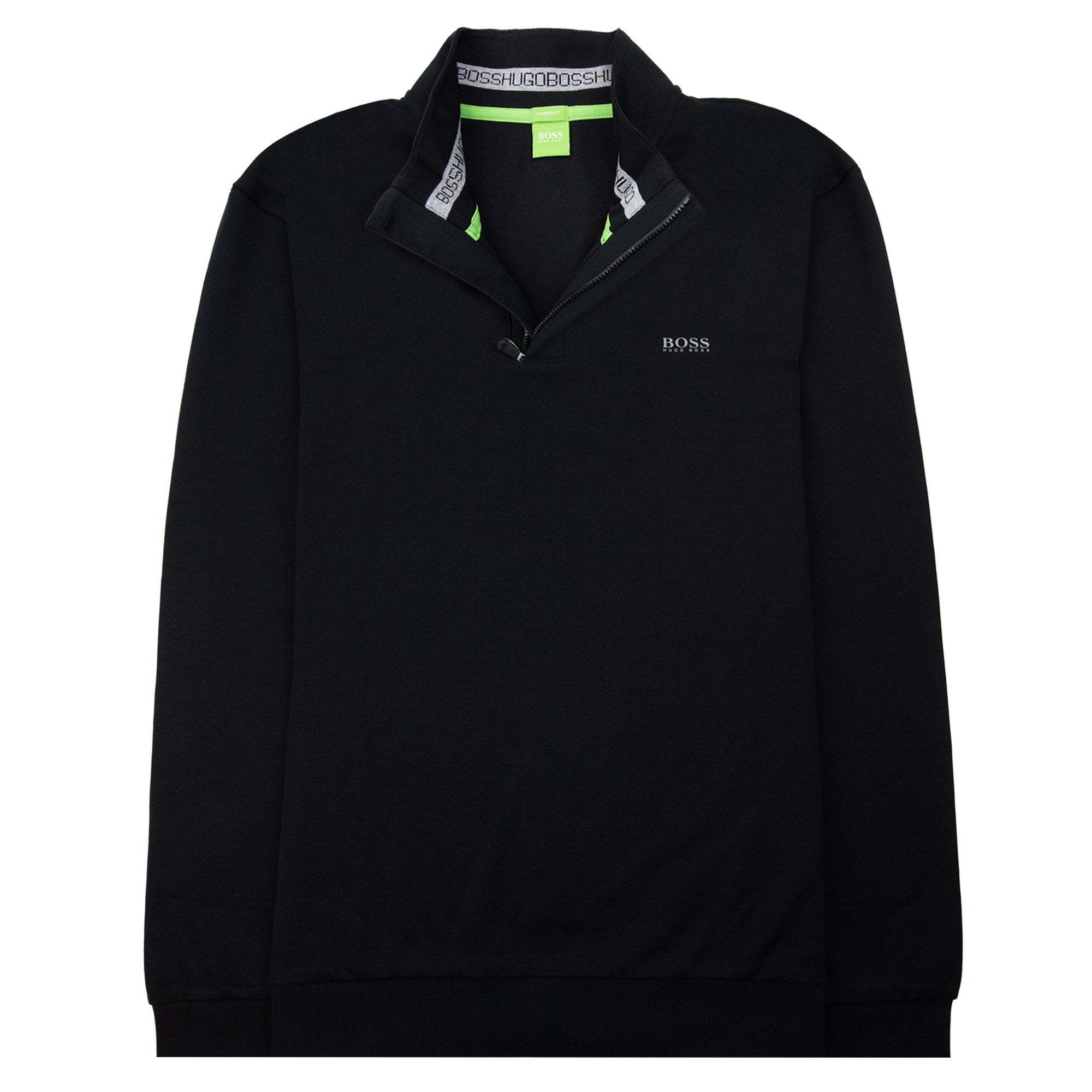 Hugo Boss Sweat Half Zip Logo Jumper Black 001