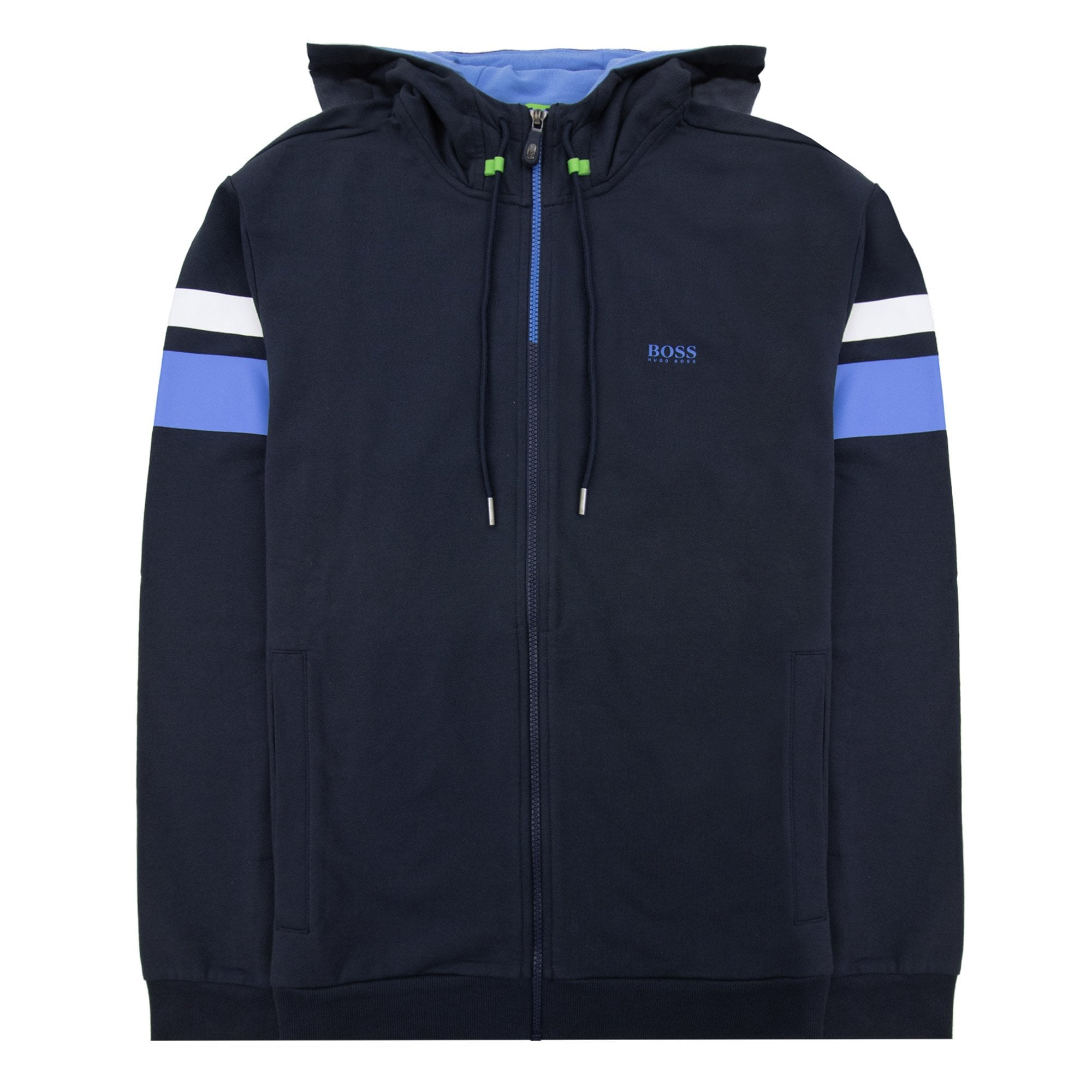 Hugo Boss Saggy Strip Arm Hoody Sweetshirt Blue