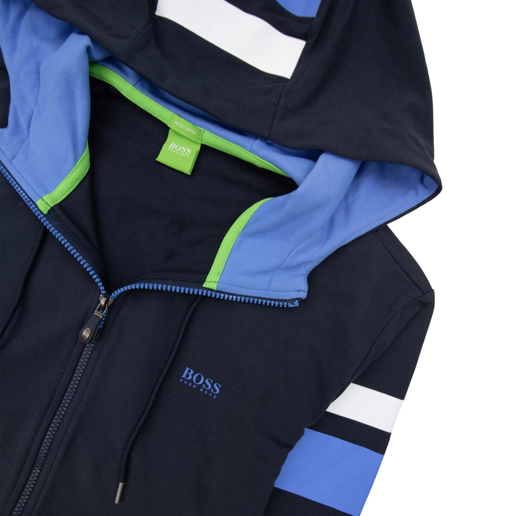 Hugo Boss Saggy Strip Arm Hoody Sweetshirt Blue