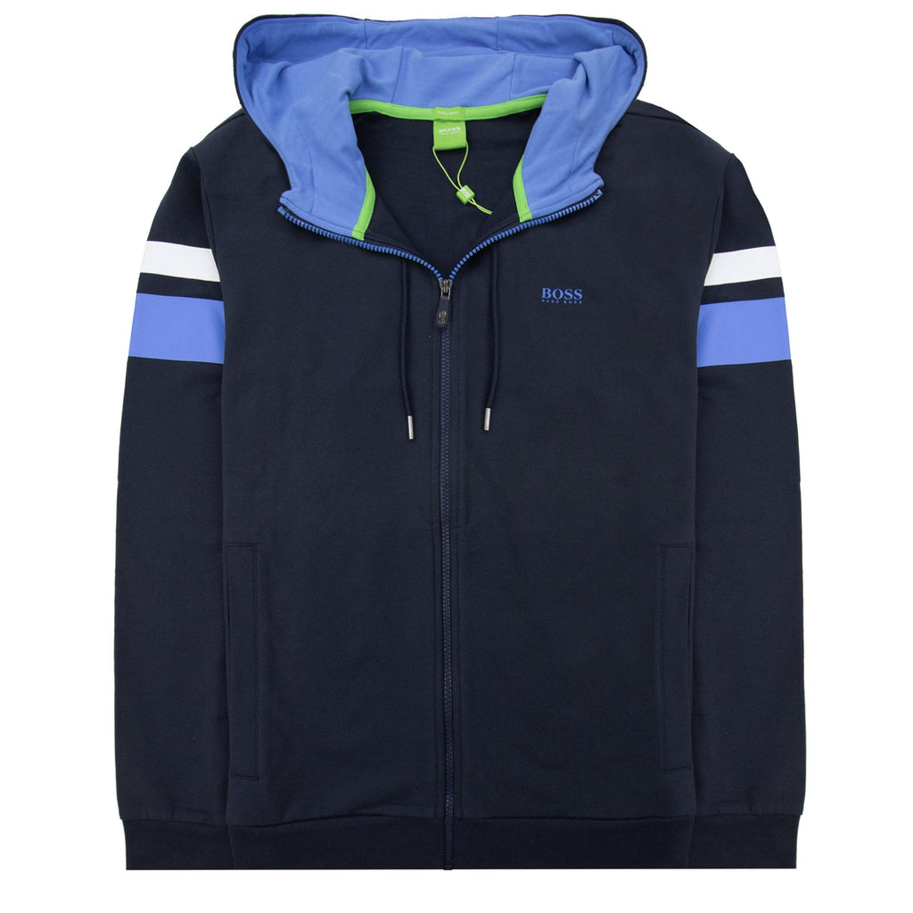 Hugo Boss Saggy Strip Arm Hoody Sweetshirt Blue