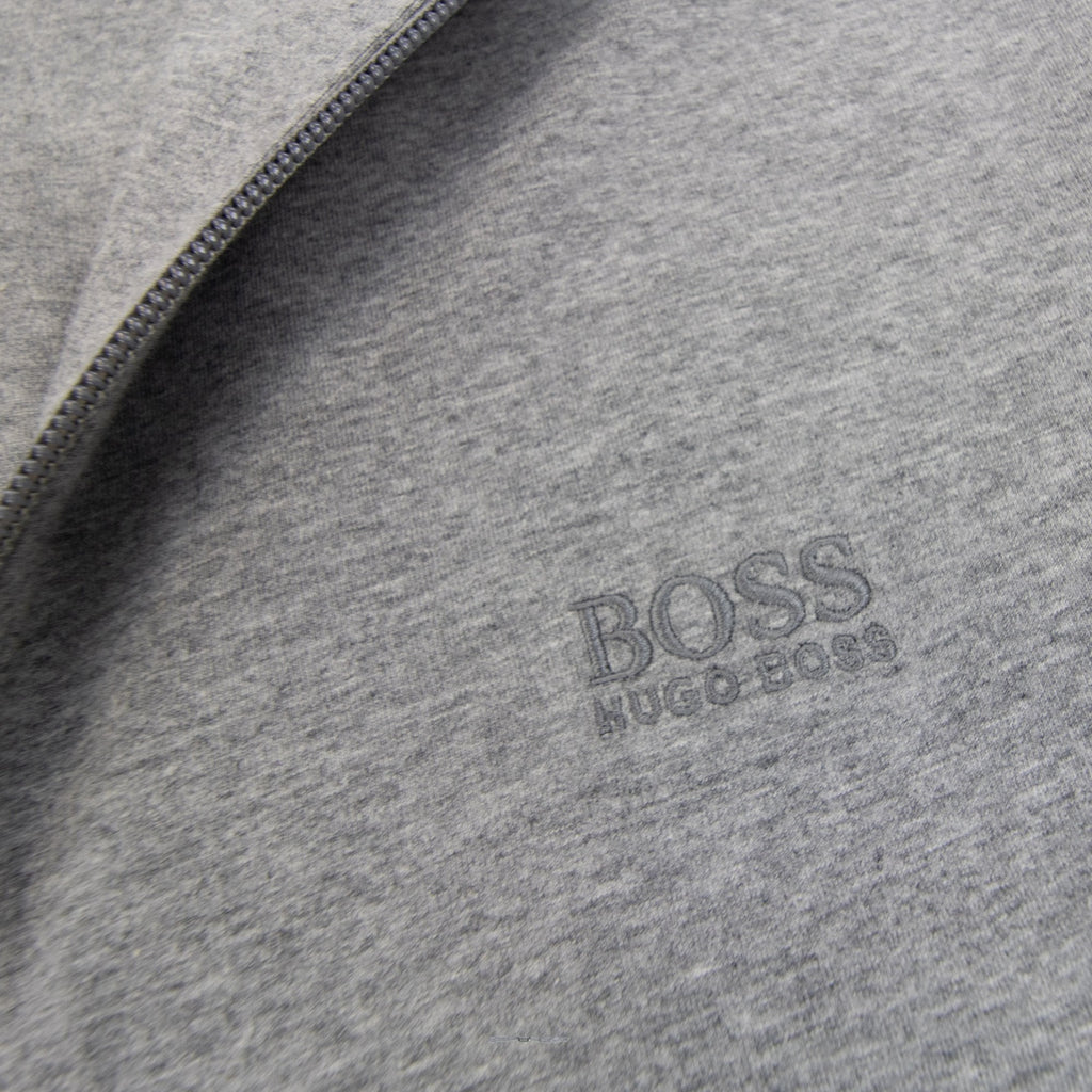 Hugo Boss Logo Zip Up Hoodied Tracksuit Jacket Grey 033