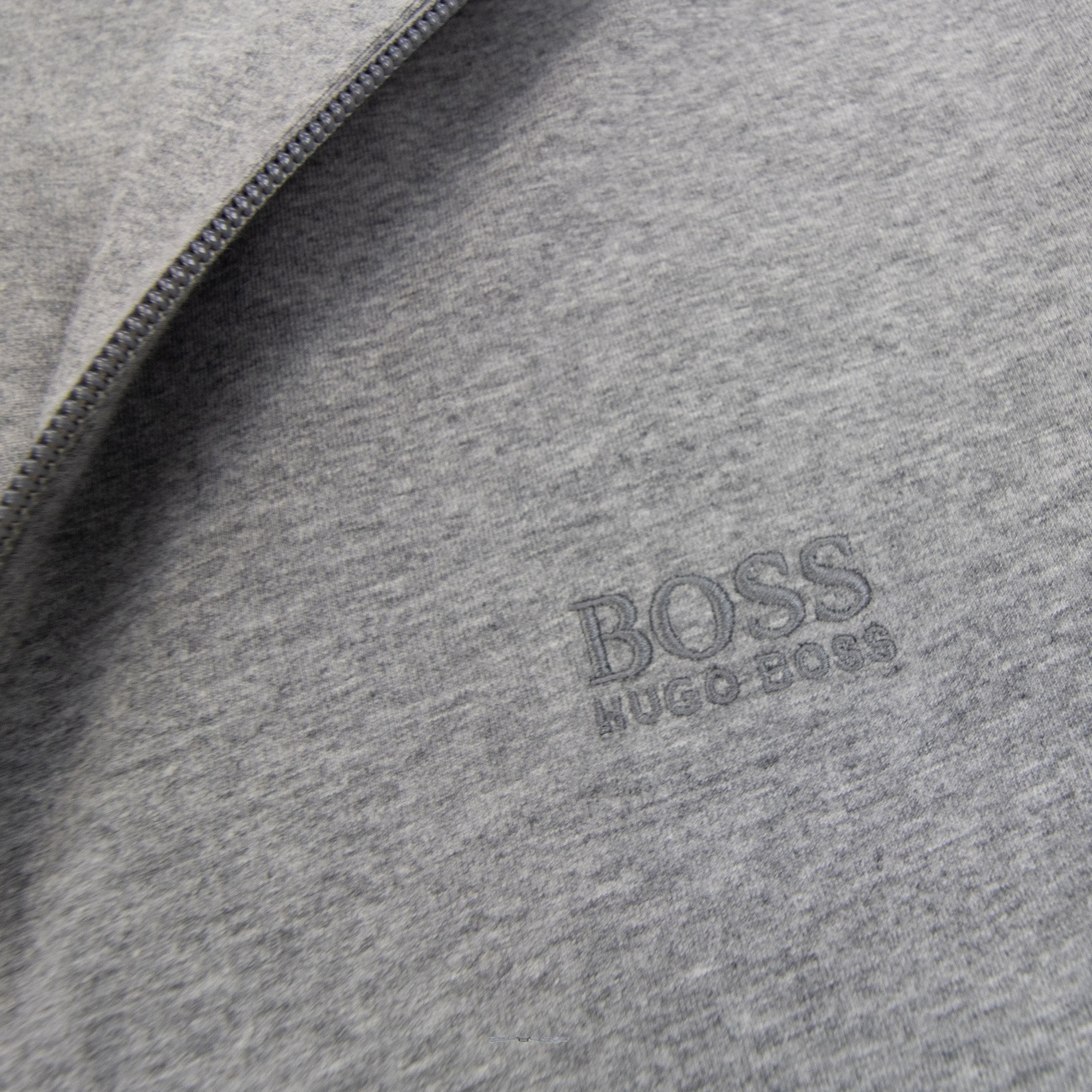 Hugo Boss Logo Zip Up Hoodied Tracksuit Jacket Grey 033