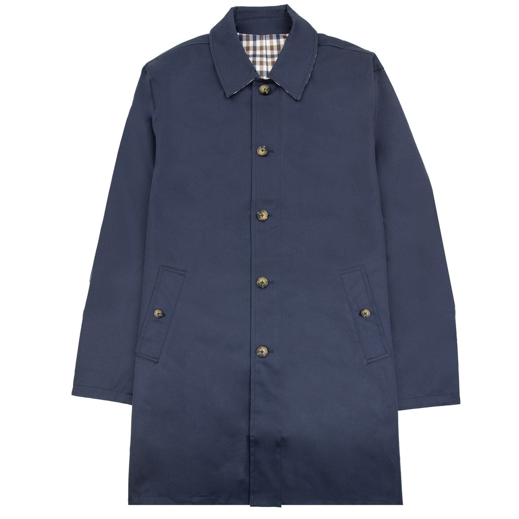 Aquascutum Archival Reversible Mid Coat Navy 11