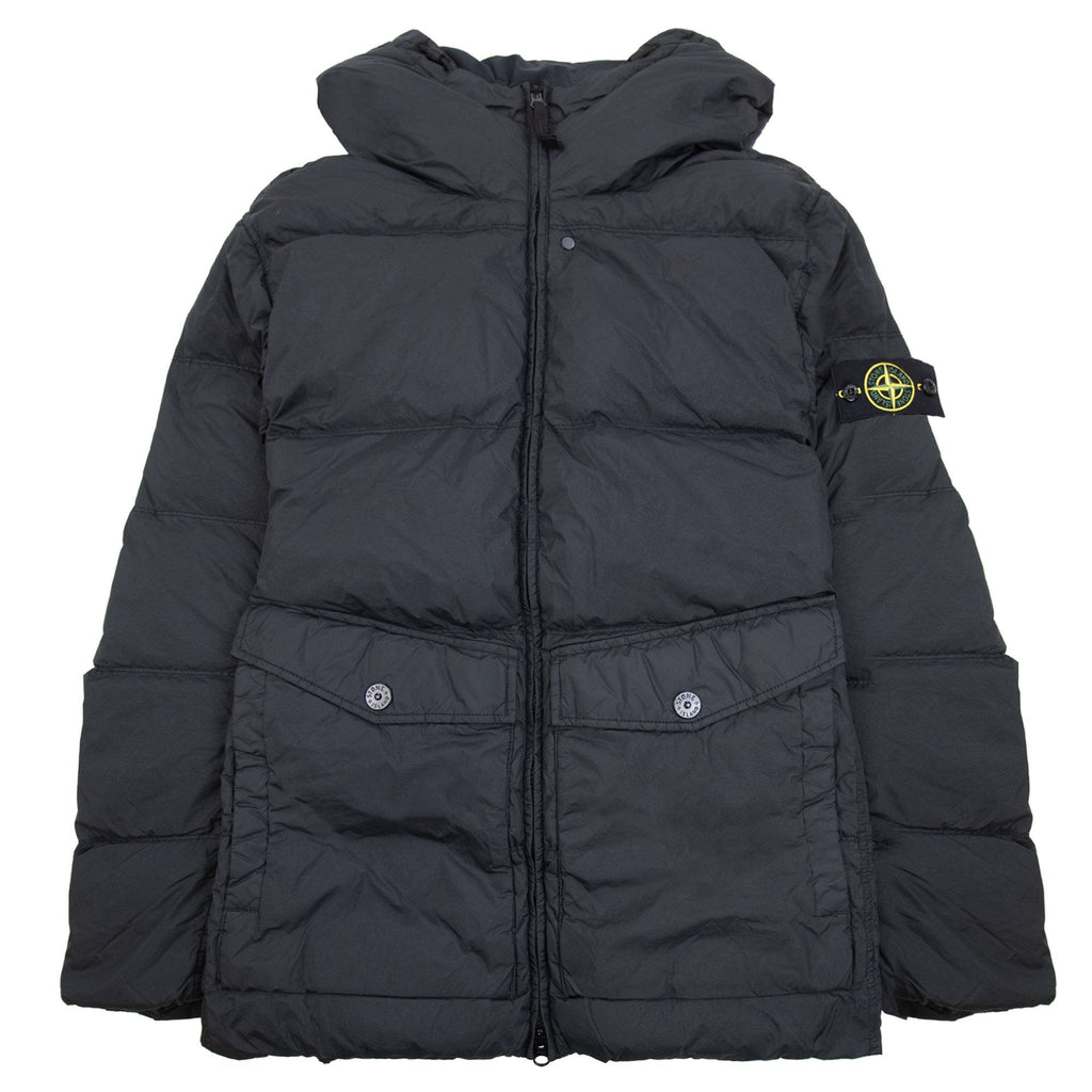 Stone Island 4100011 Crinkle Reps Ny Recycled Nylon Jacket Black V0029