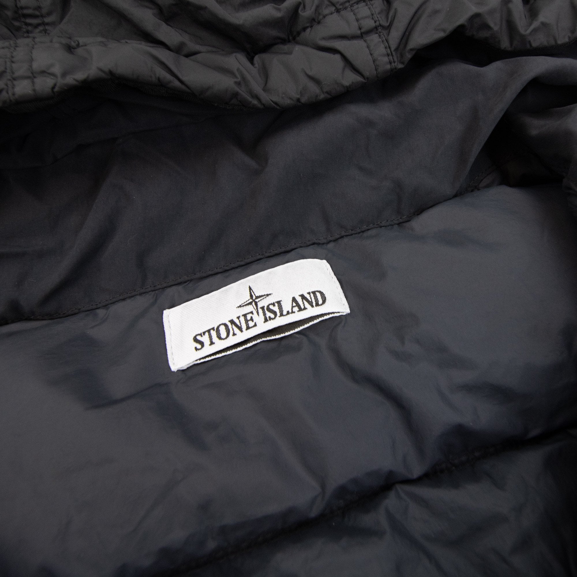 Stone Island 4100011 Crinkle Reps Ny Recycled Nylon Jacket Black V0029
