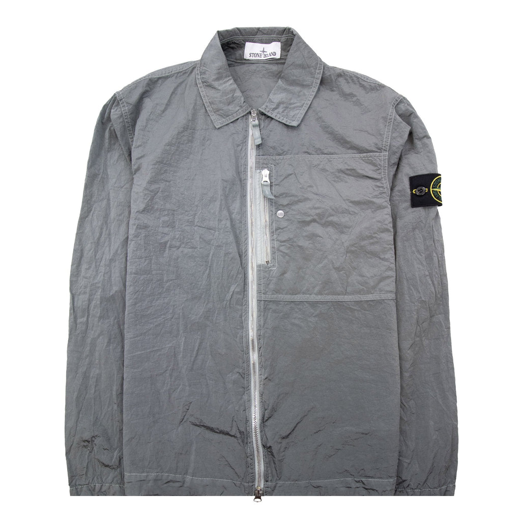 Stone Island 1200031 Nylon Metal Zip Overshirt Cement V006b
