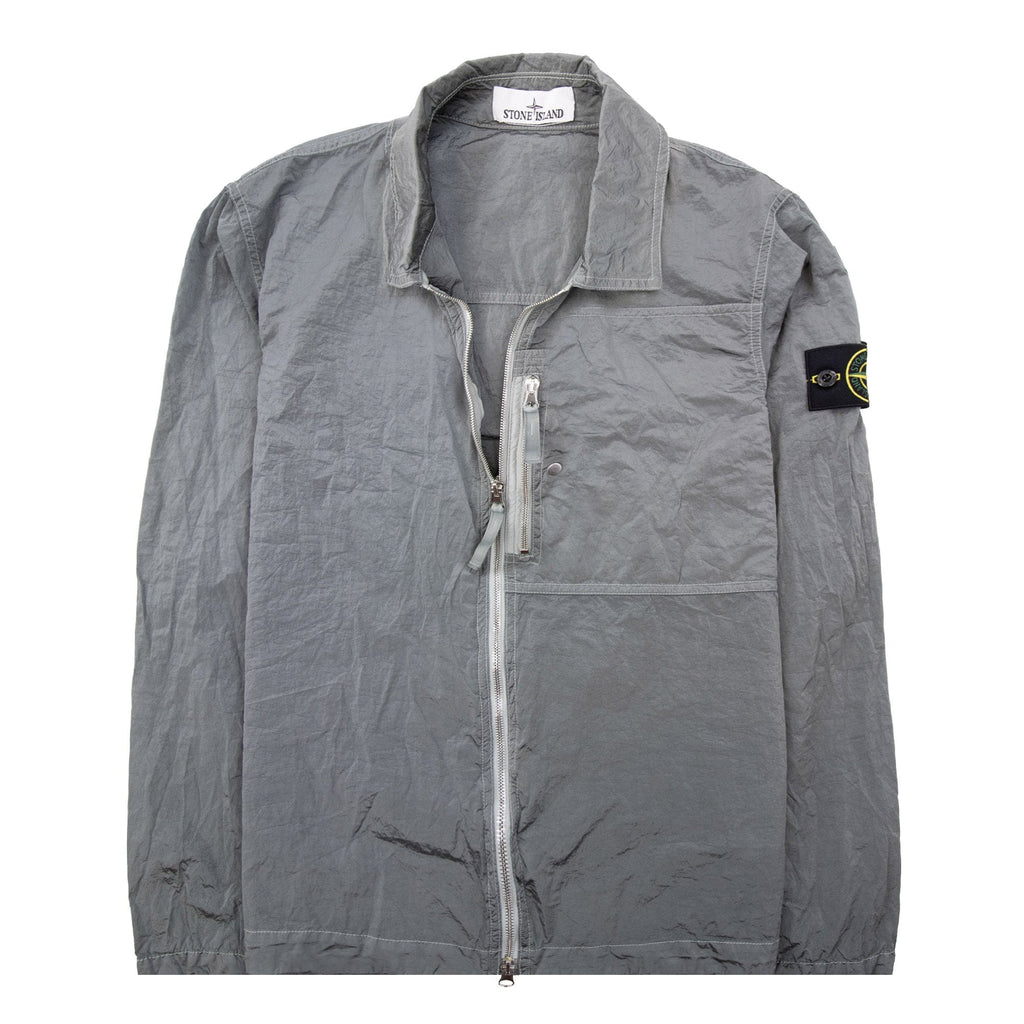 Stone Island 1200031 Nylon Metal Zip Overshirt Cement V006b