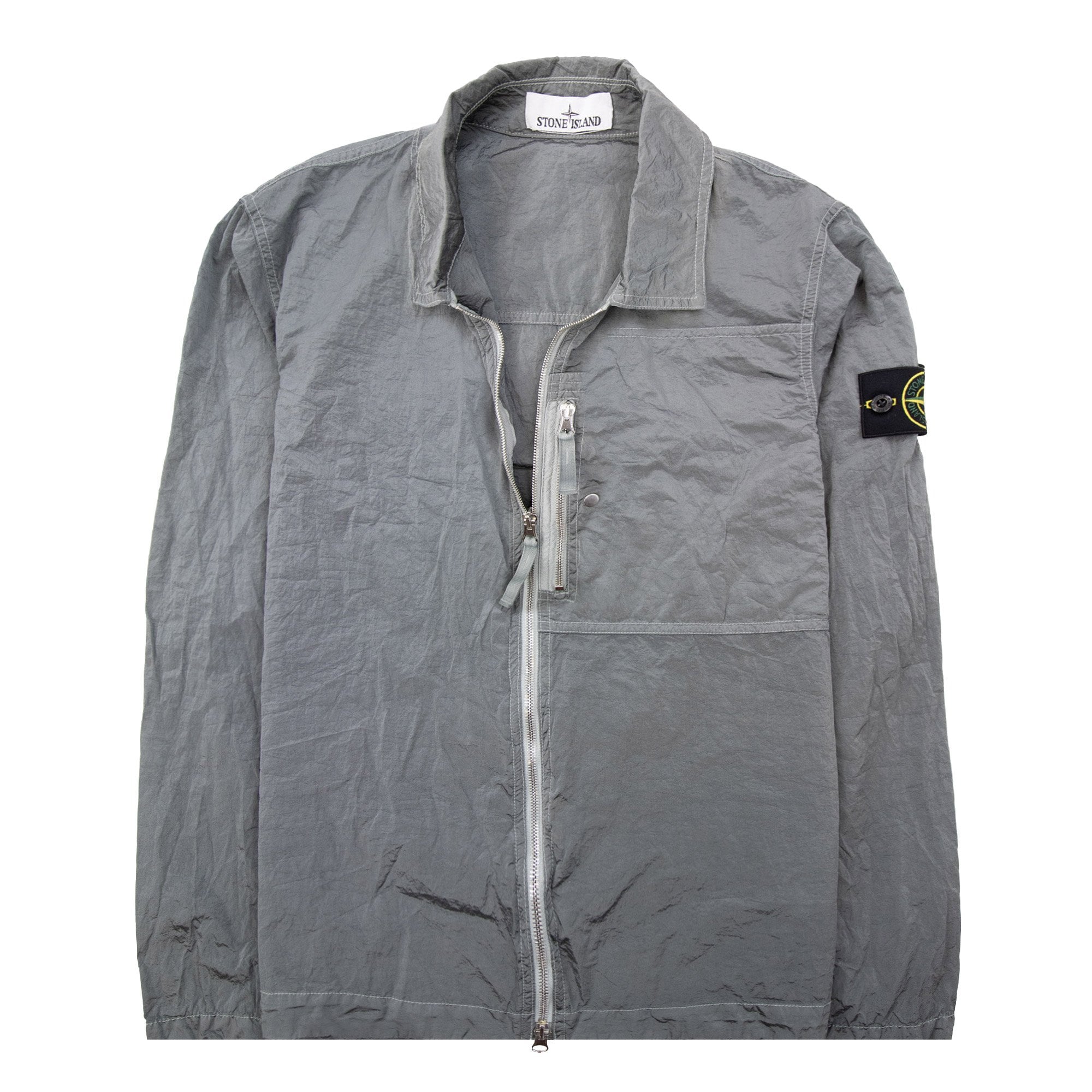 Stone Island 1200031 Nylon Metal Zip Overshirt Cement V006b