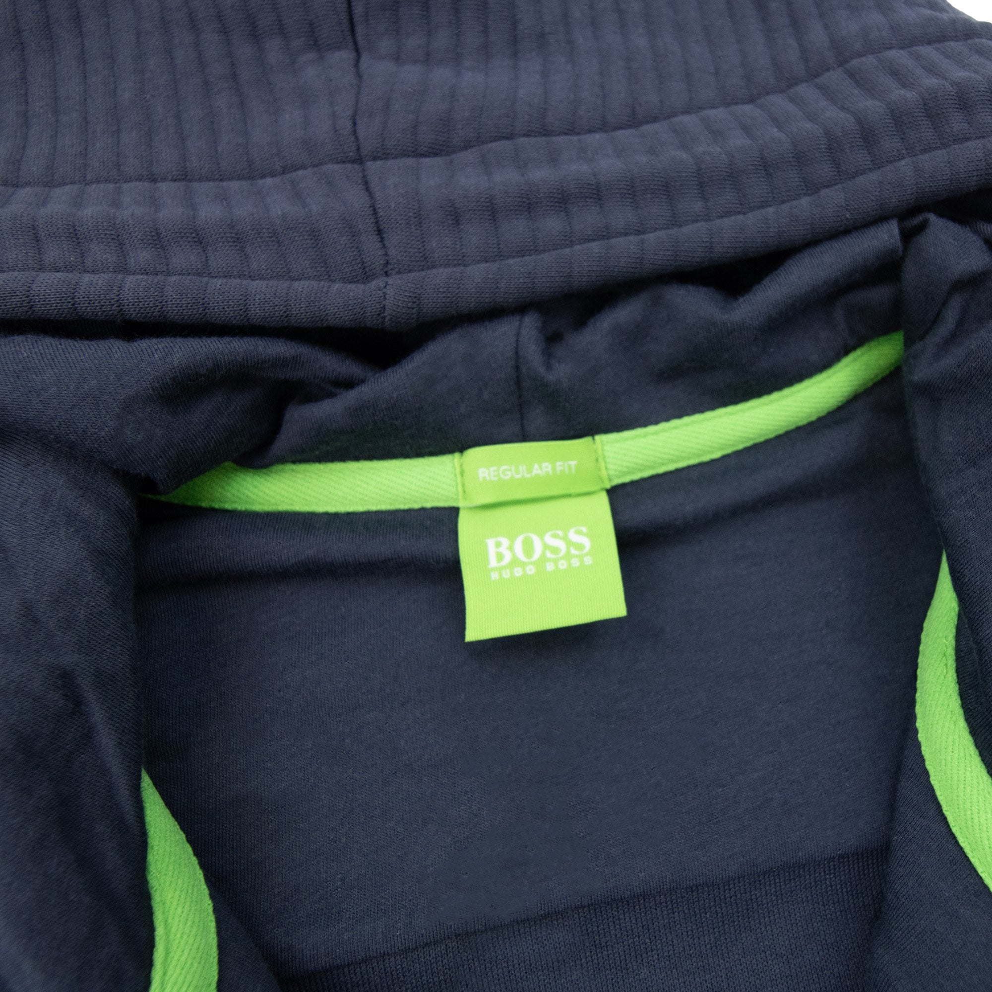 Hugo Boss Saggy Embossed Logo Hoodie Navy