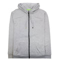 Hugo Boss Rubber Logo Zip Up Hoodie Gray 059