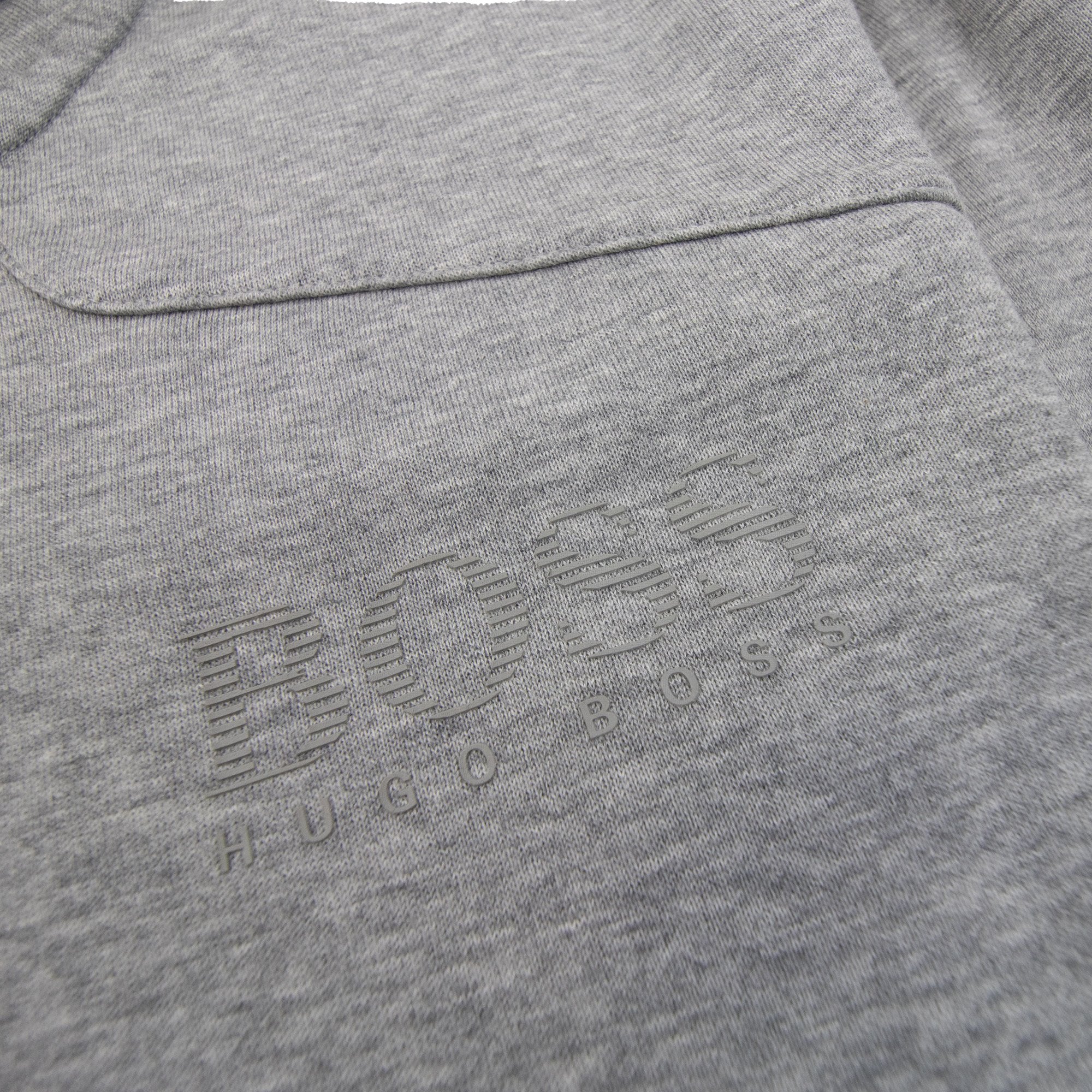 Hugo Boss Rubber Logo Zip Up Hoodie Gray 059