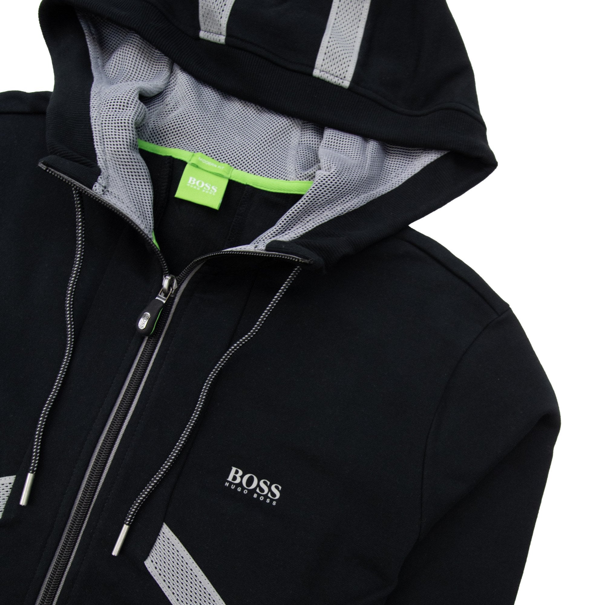 Hugo Boss Saggy 1 Mesh Hoodie Black