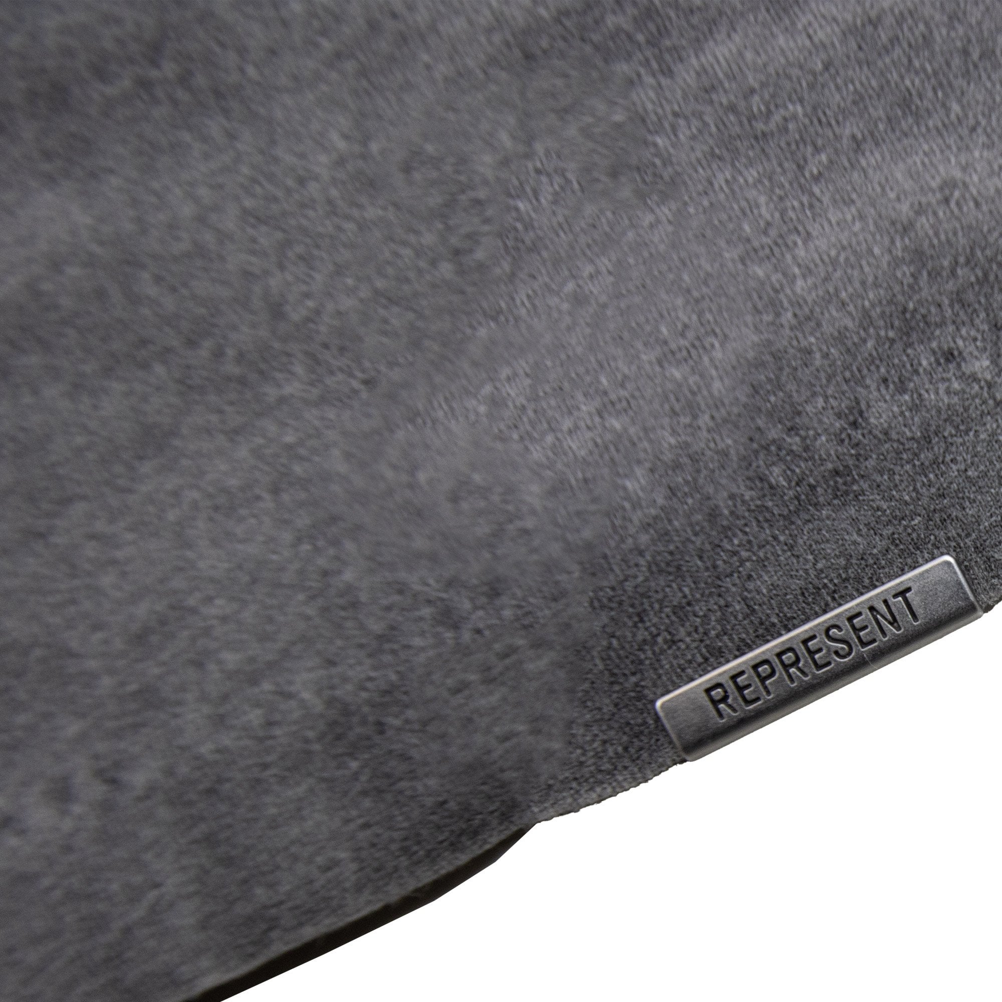 Represent Embroidered Serif Logo T Shirt Vintage Grey