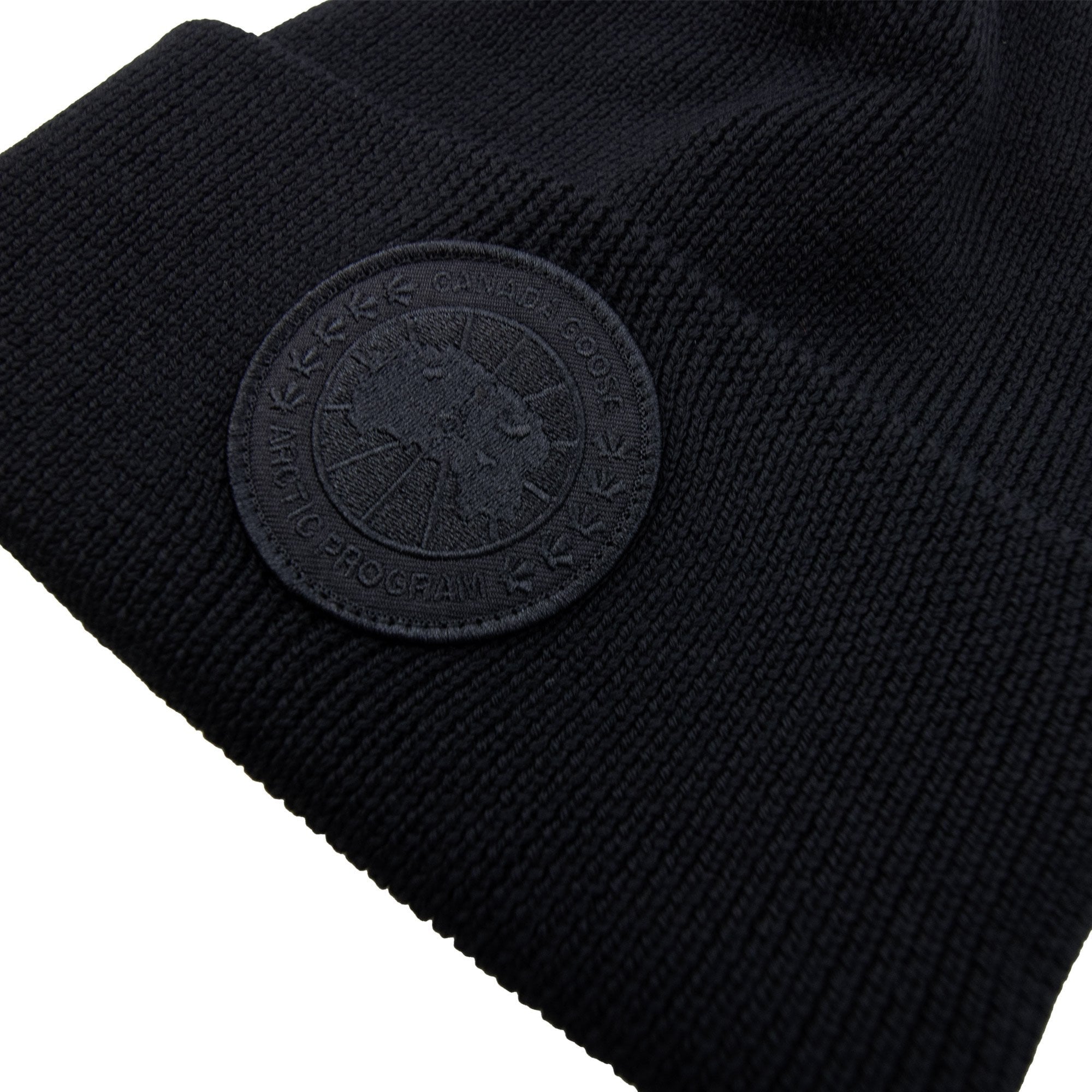 Canada Goose Arctic Disc Ribbed Beanie Black/black