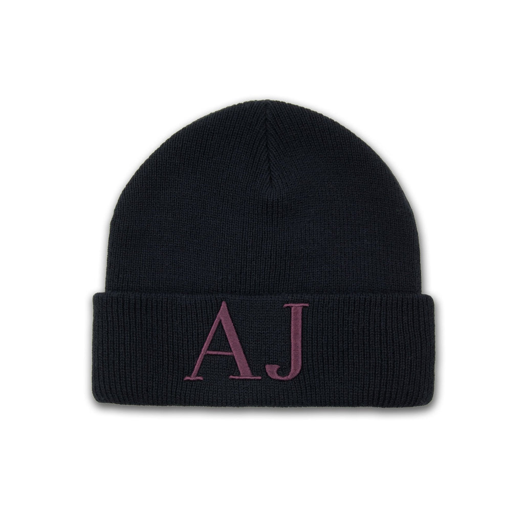 Armani Jeans Aj Front Logo Wool Beanie Nero