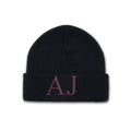 Armani Jeans Aj Front Logo Wool Beanie Nero