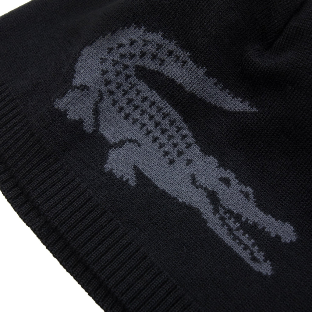 Lacoste Reversible Wool Logo Beanie Black/grey