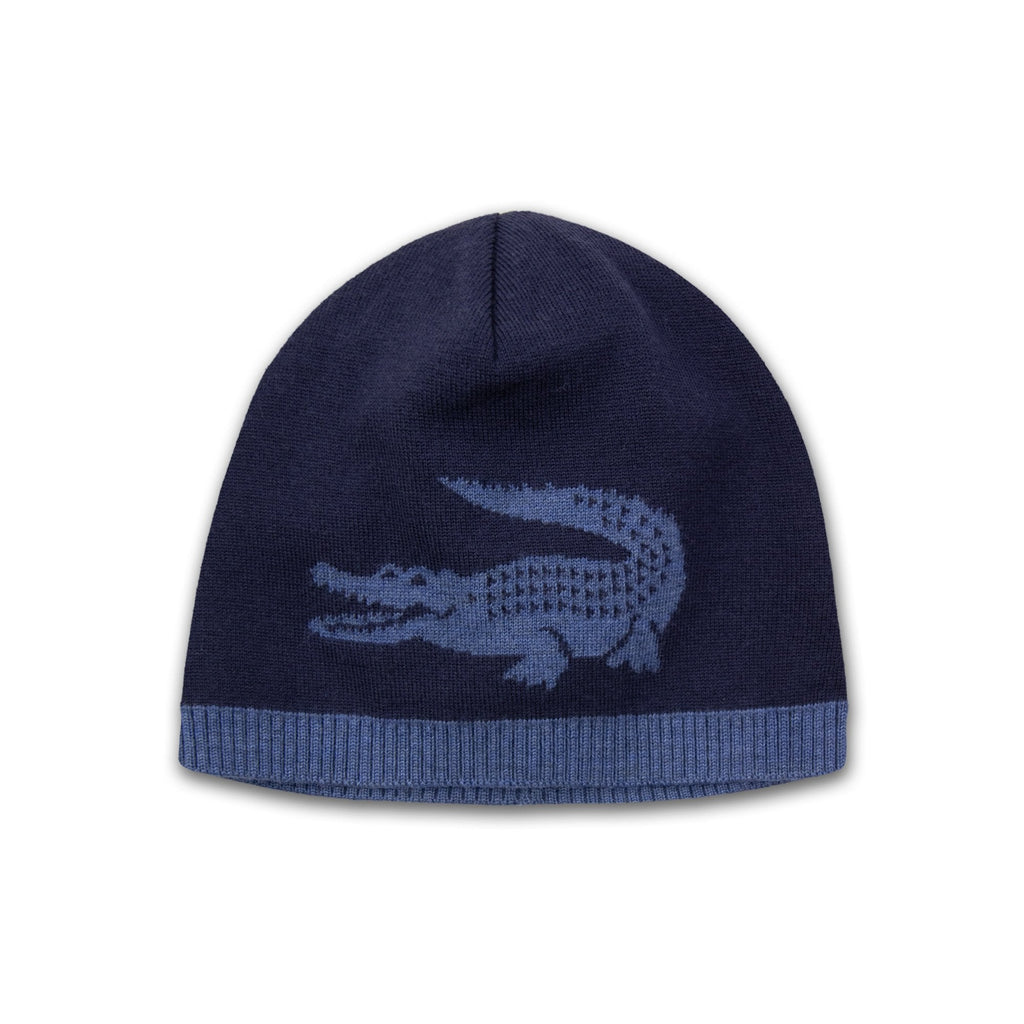 Lacoste Reversible Wool Logo Beanie Blue/blue