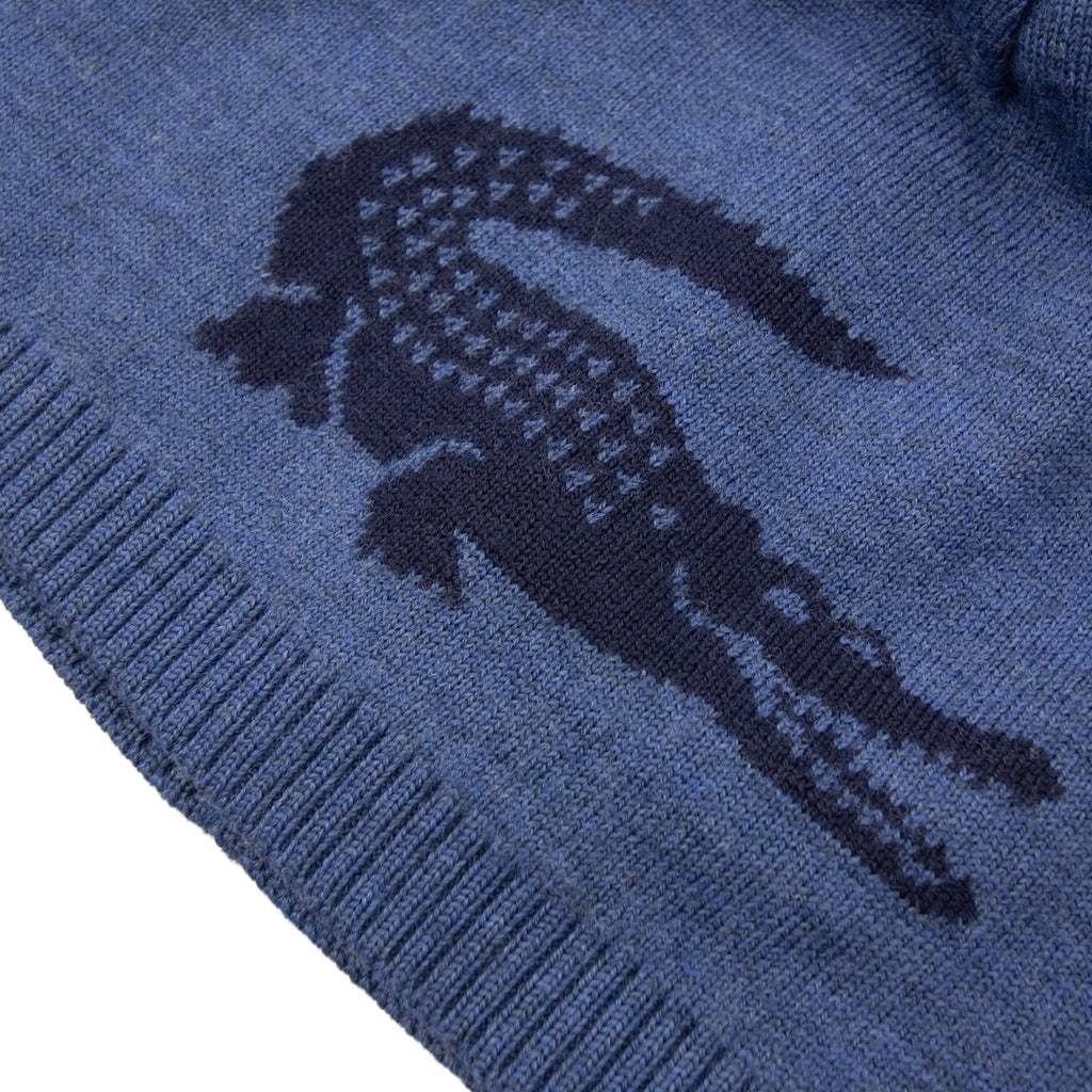 Lacoste Reversible Wool Logo Beanie Blue/blue