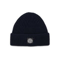 Stone Island N100002 Full Rib Wool Beanie Navy Blue V0020