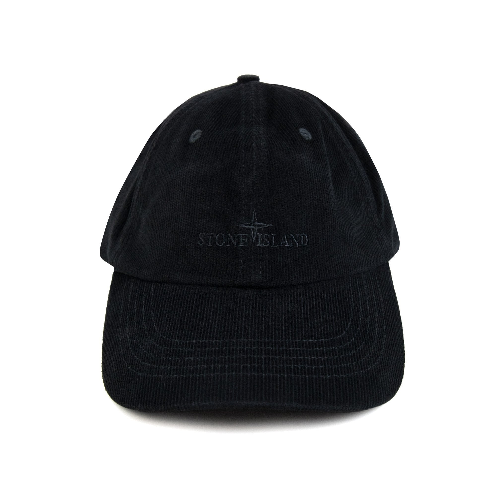 Stone Island 9100005 Cotton Micro-corduroy Cap Black V0029