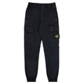 Stone Island 3100033 Stretch Organic Broken Twill Cotton Old Effect Cargo Trousers Black V0129