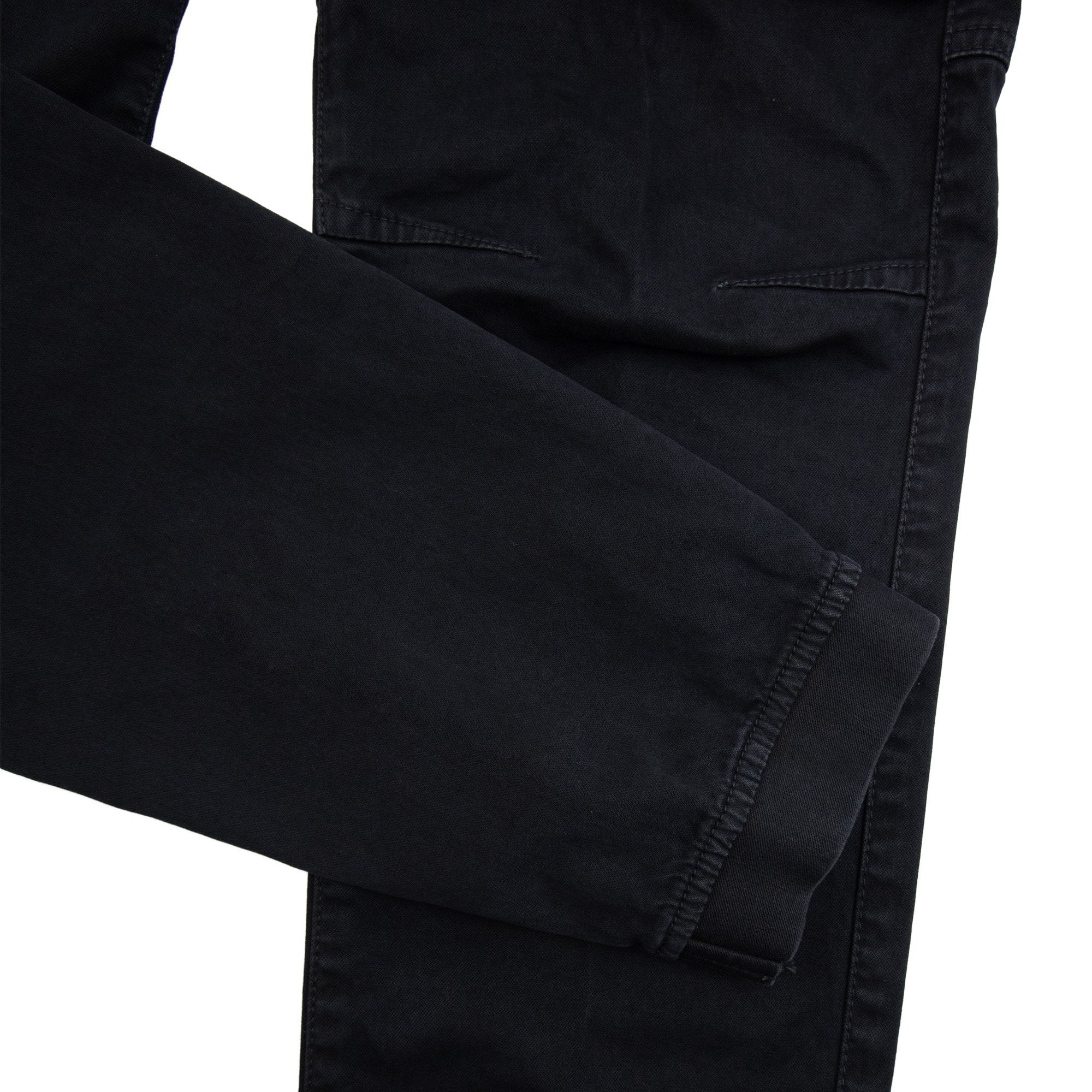 Stone Island 3100033 Stretch Organic Broken Twill Cotton Old Effect Cargo Trousers Black V0129