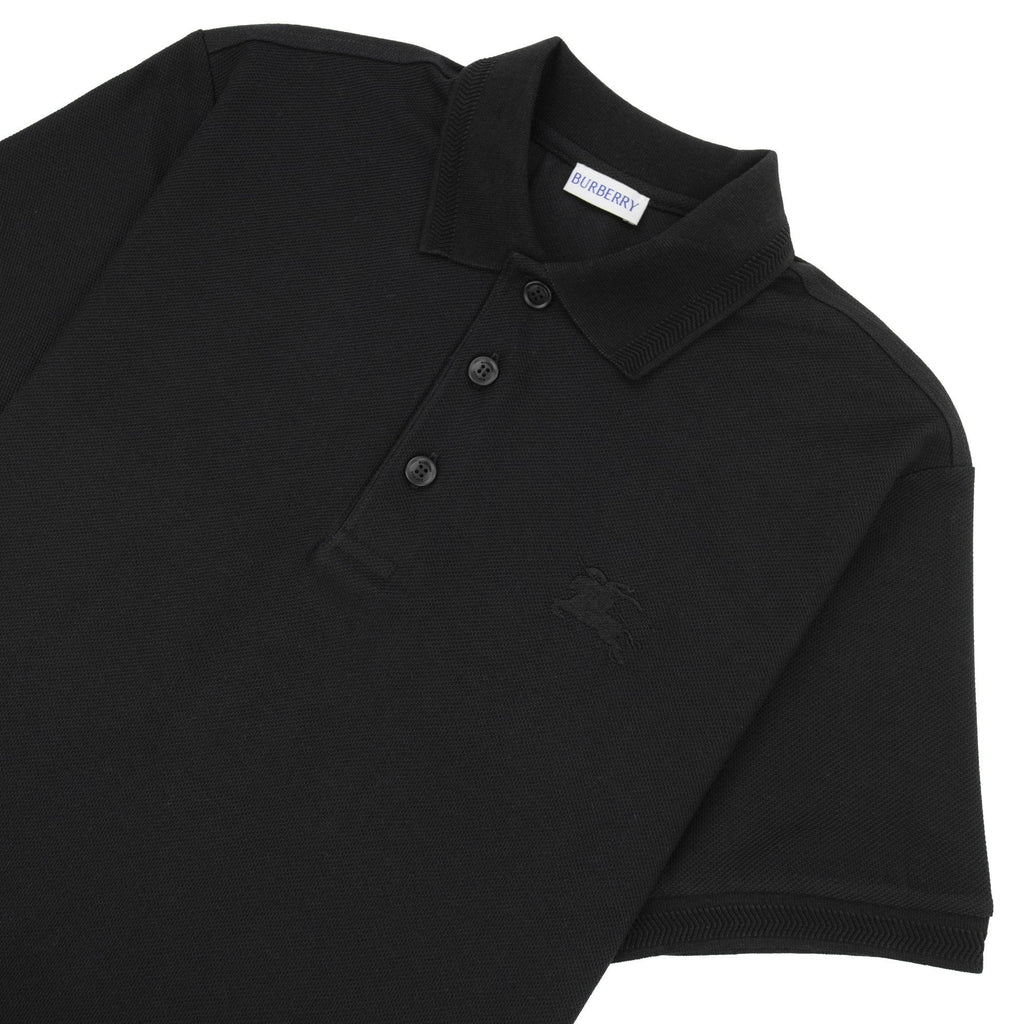 Burberry Eddie Cotton Polo Shirt Black