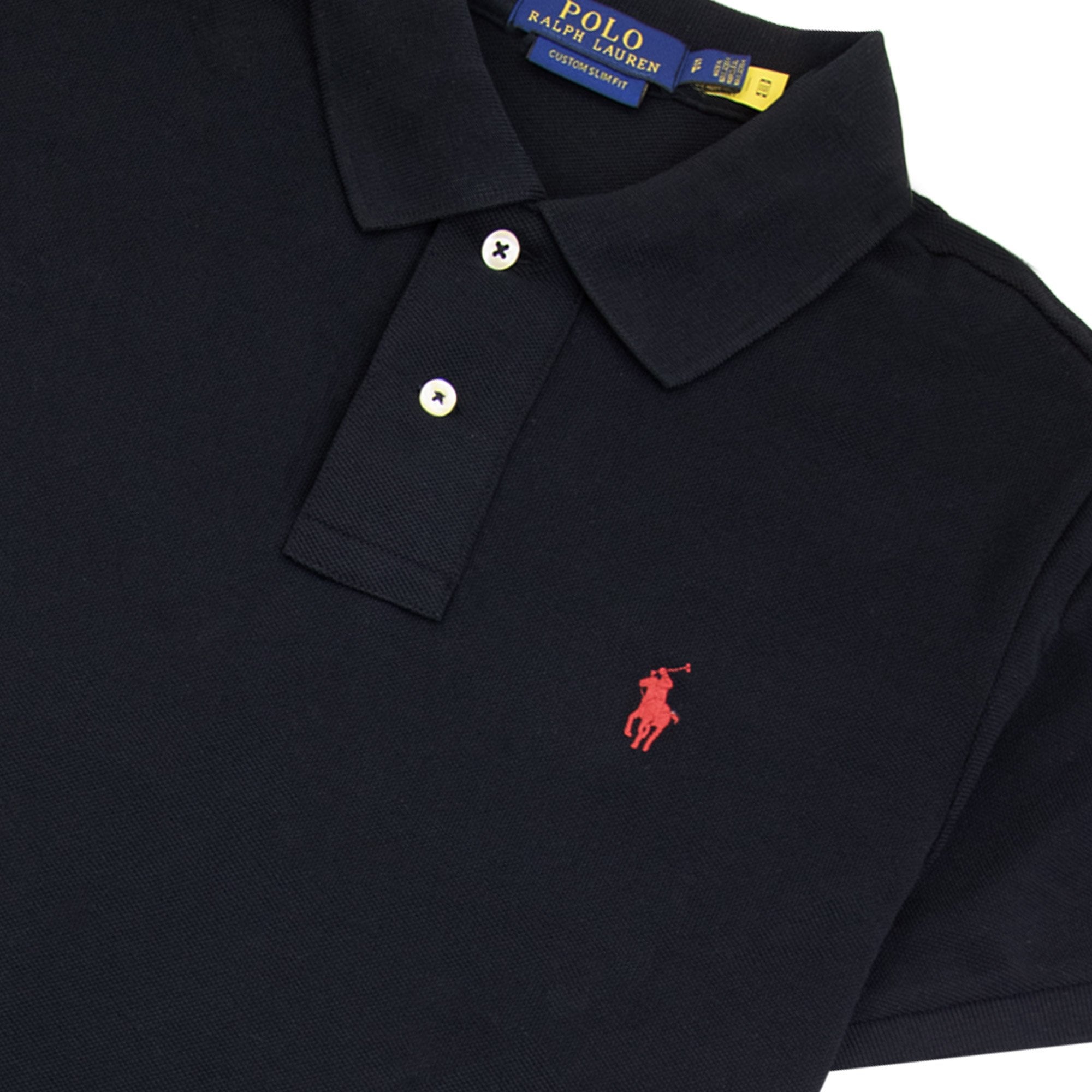 Polo Ralph Lauren Custom Slim Fit Polo Black