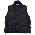 Stone Island G100003 Crinkle Reps Down Vest With Wind Resistance And Zip Pockets Black V0029
