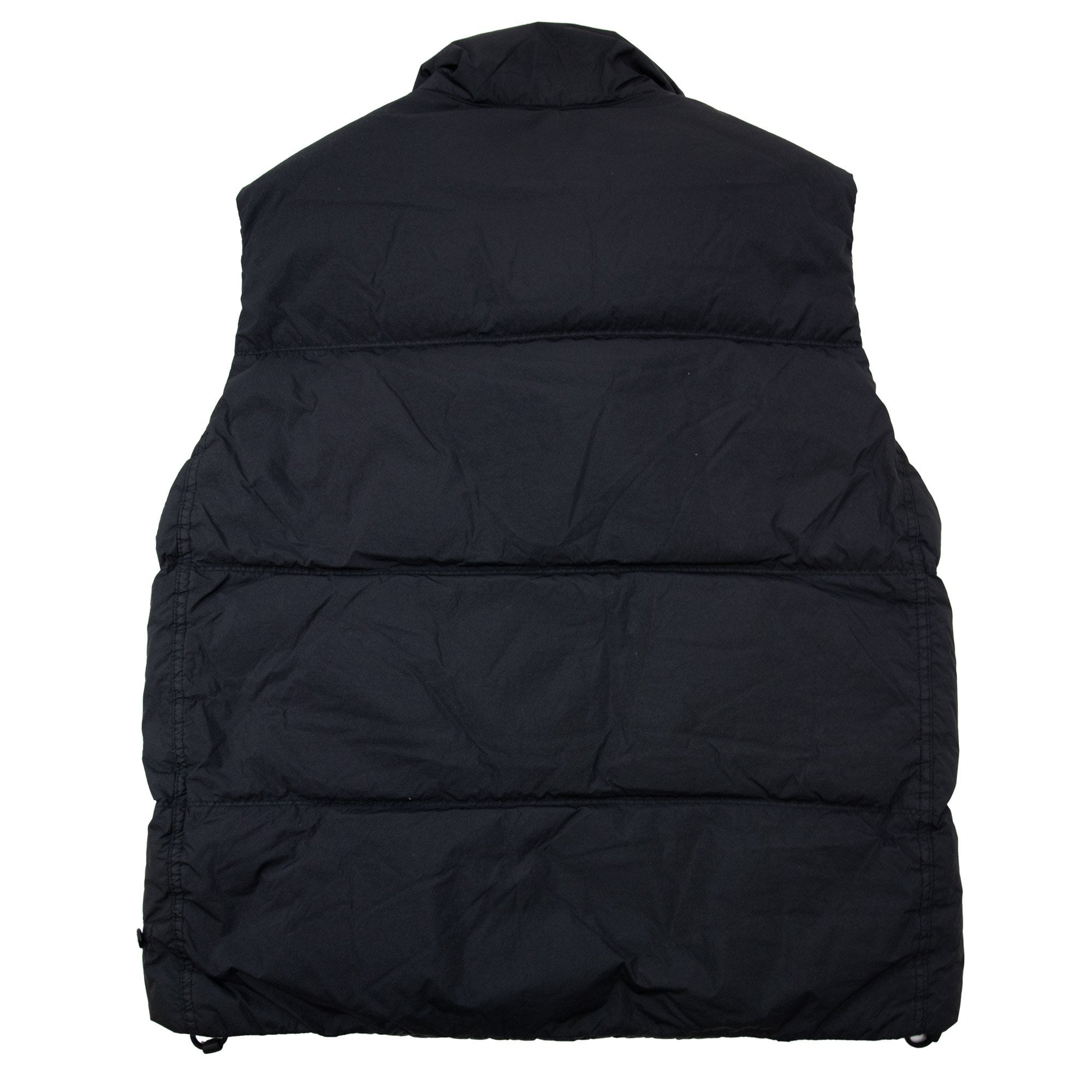 Stone Island G100003 Crinkle Reps Down Vest With Wind Resistance And Zip Pockets Black V0029