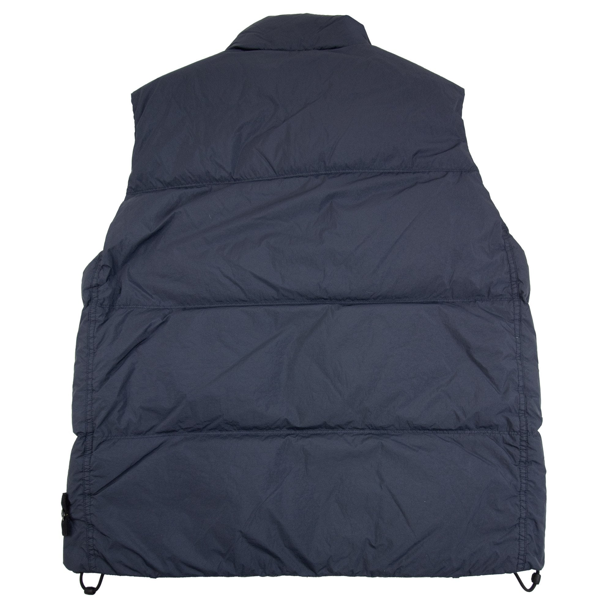 Stone Island G100003 Crinkle Reps Down Vest With Wind Resistance And Zip Pockets Navy V0020