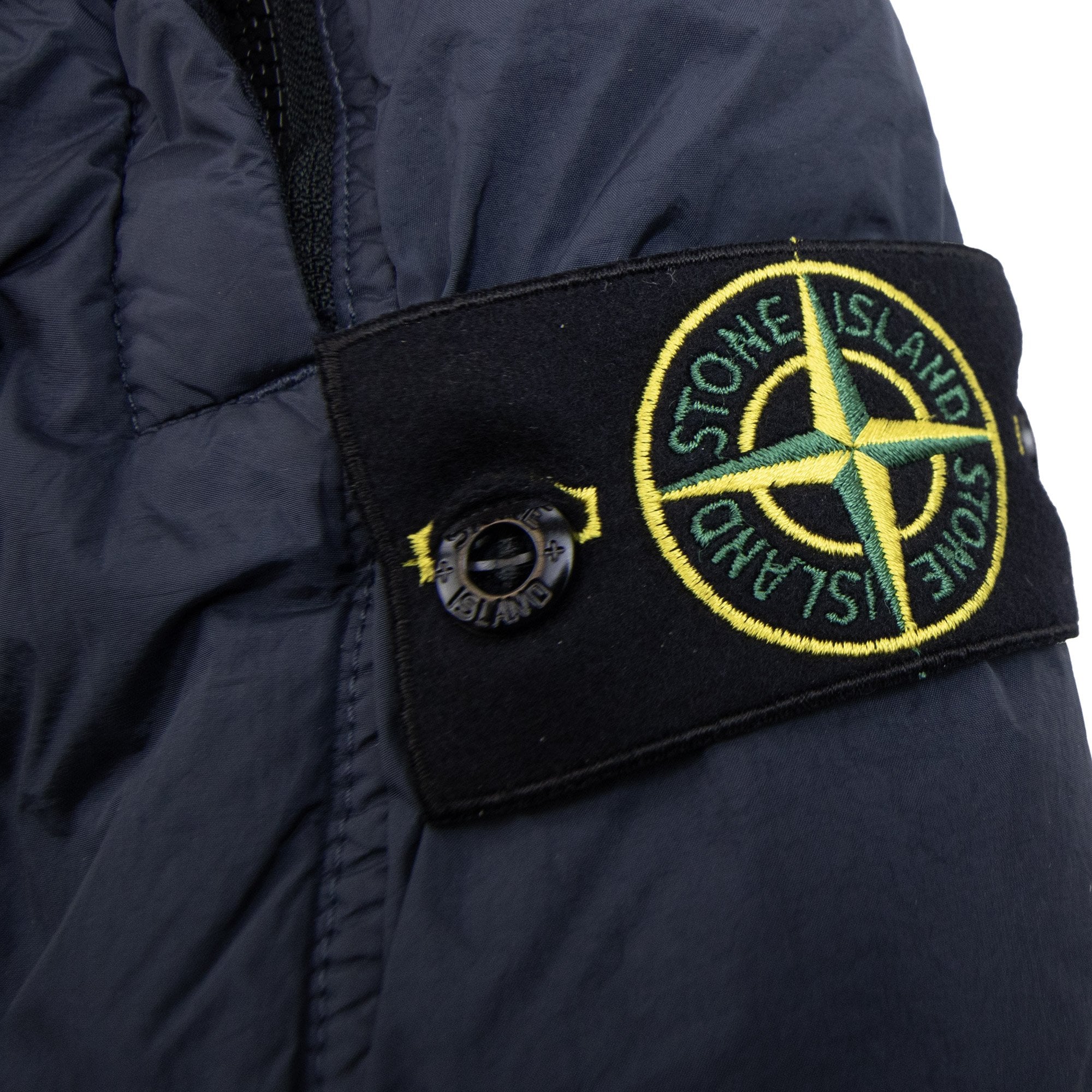 Stone Island G100003 Crinkle Reps Down Vest With Wind Resistance And Zip Pockets Navy V0020