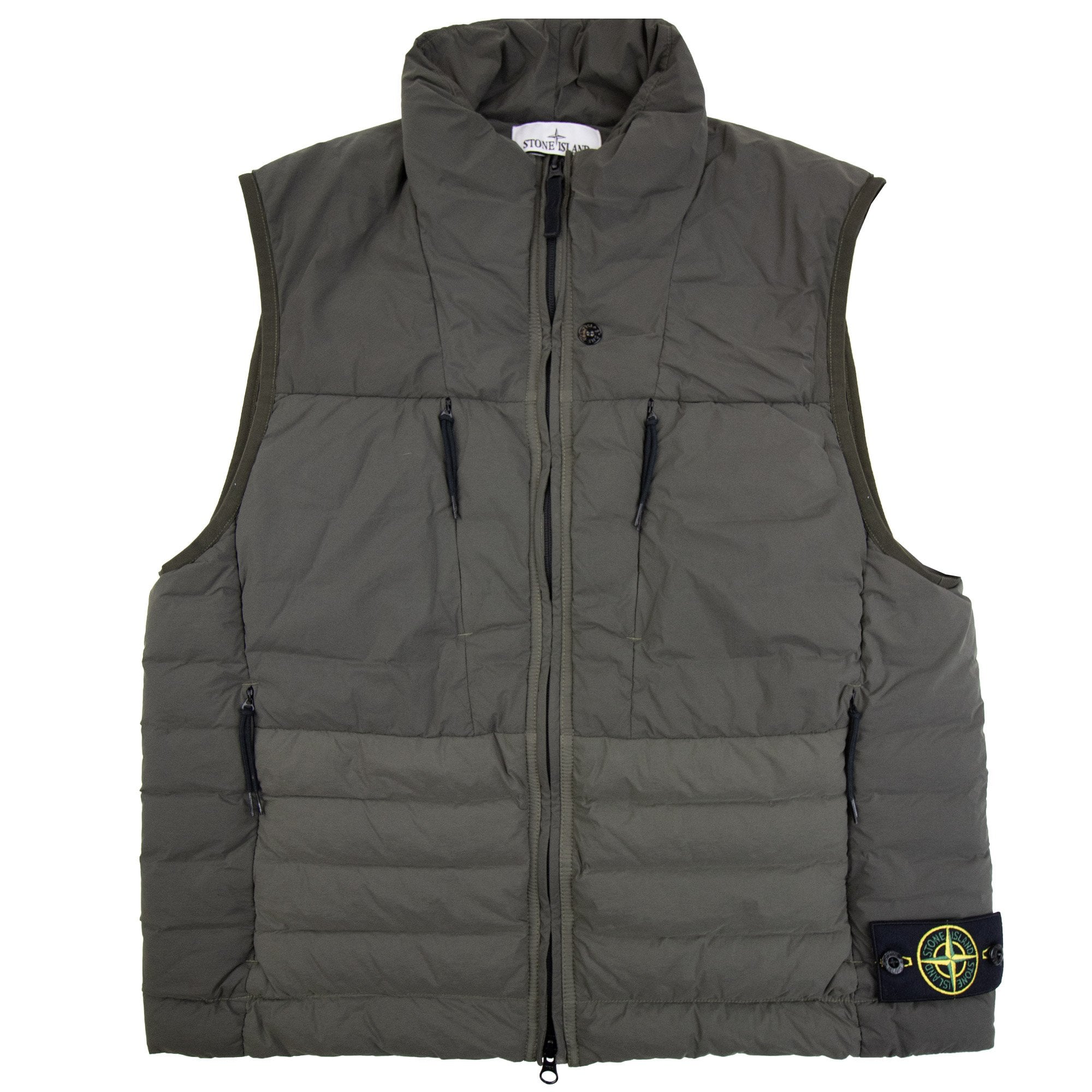 Stone Island G100004 Seamless Tunnel Down Gilet Khaki V0054