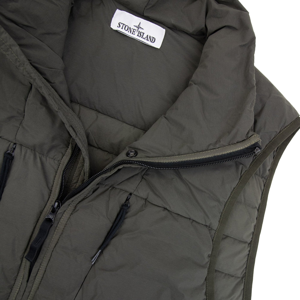 Stone Island G100004 Seamless Tunnel Down Gilet Khaki V0054