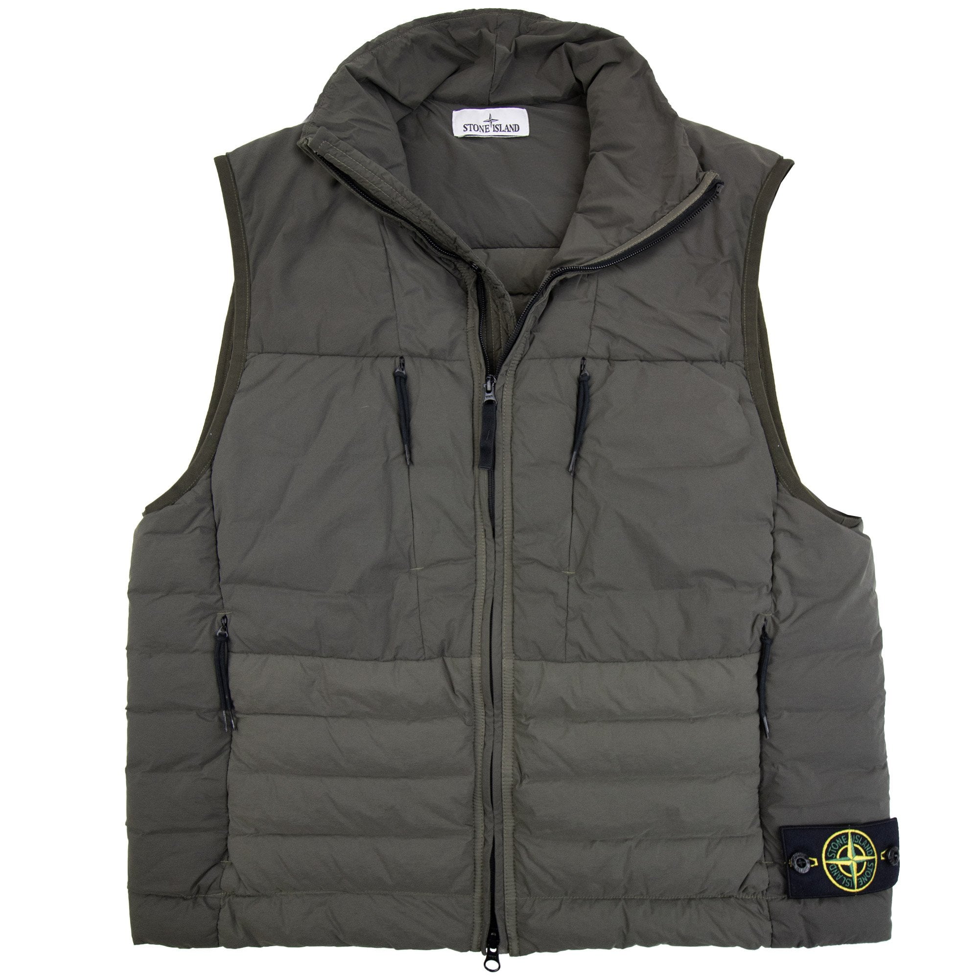 Stone Island G100004 Seamless Tunnel Down Gilet Khaki V0054 | ONU