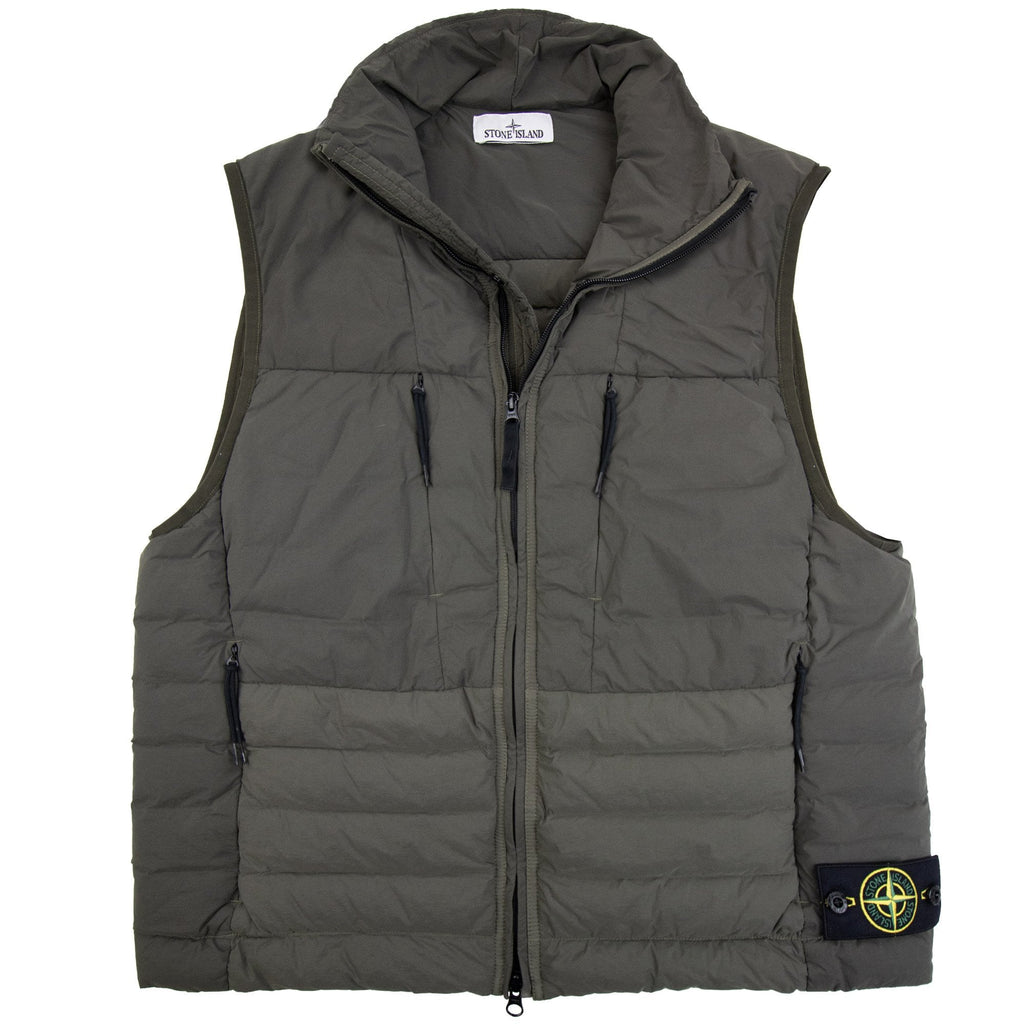Stone Island G100004 Seamless Tunnel Down Gilet Khaki V0054