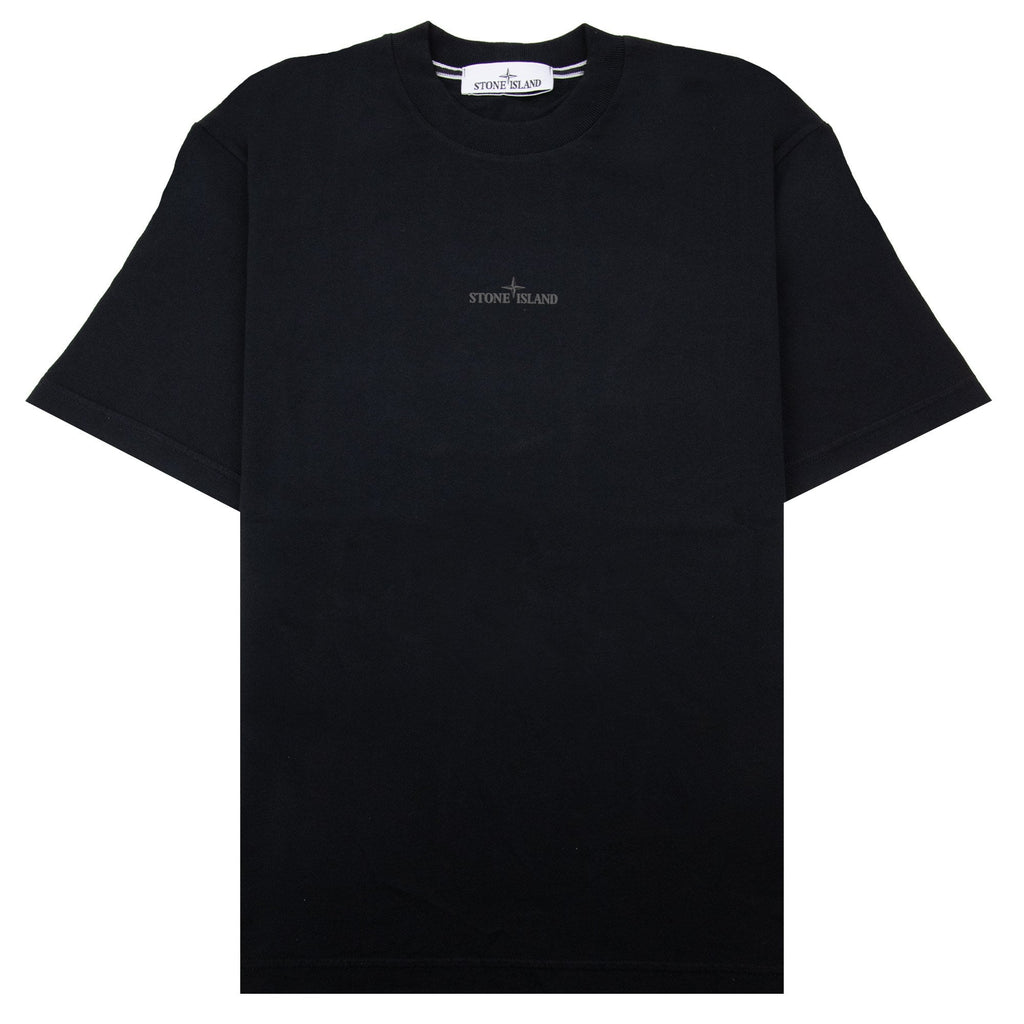 Stone Island 2100037 Regular-fit Short-sleeve T-shirt With Industrial Print Black V0029