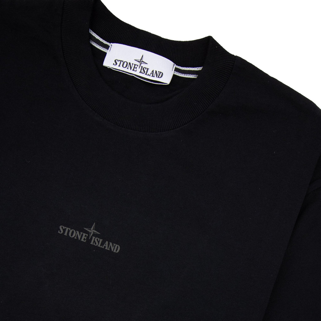 Stone Island 2100037 Regular-fit Short-sleeve T-shirt With Industrial Print Black V0029