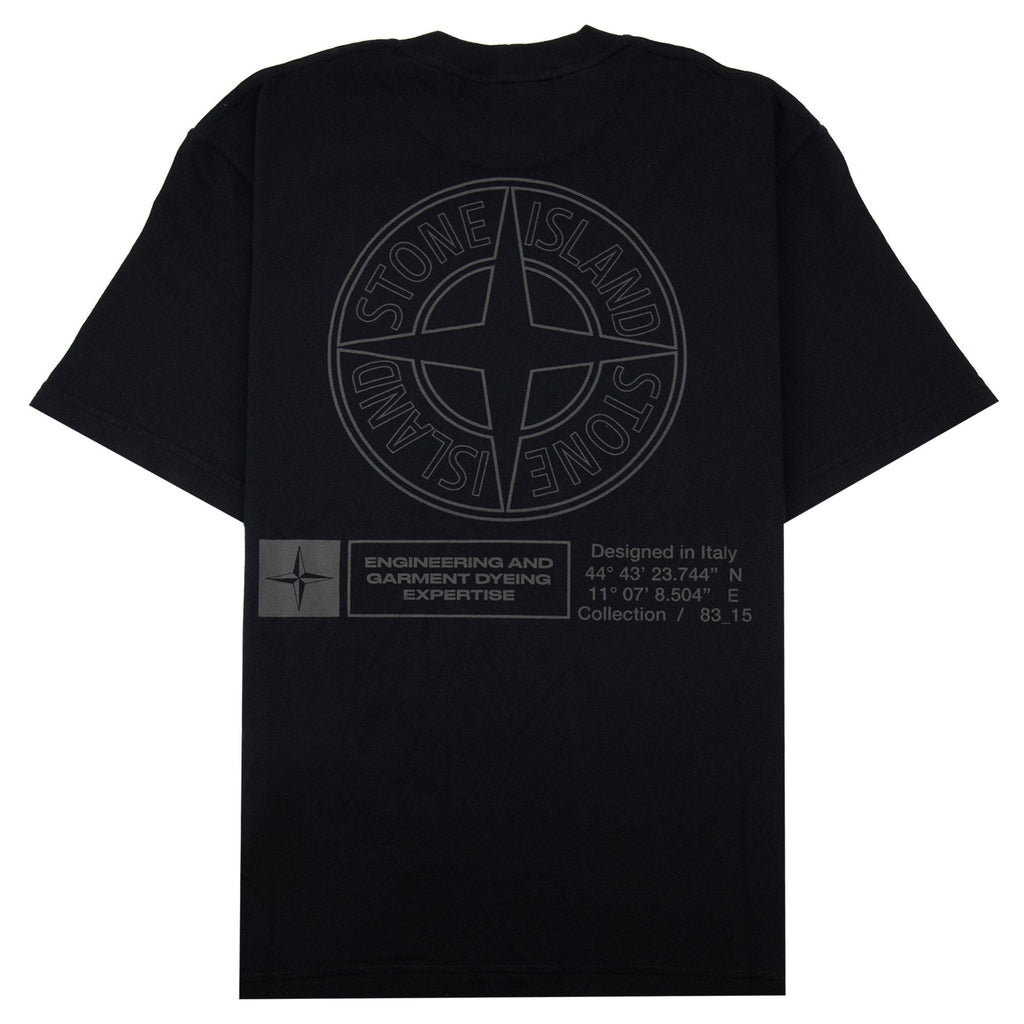 Stone Island 2100037 Regular-fit Short-sleeve T-shirt With Industrial Print Black V0029